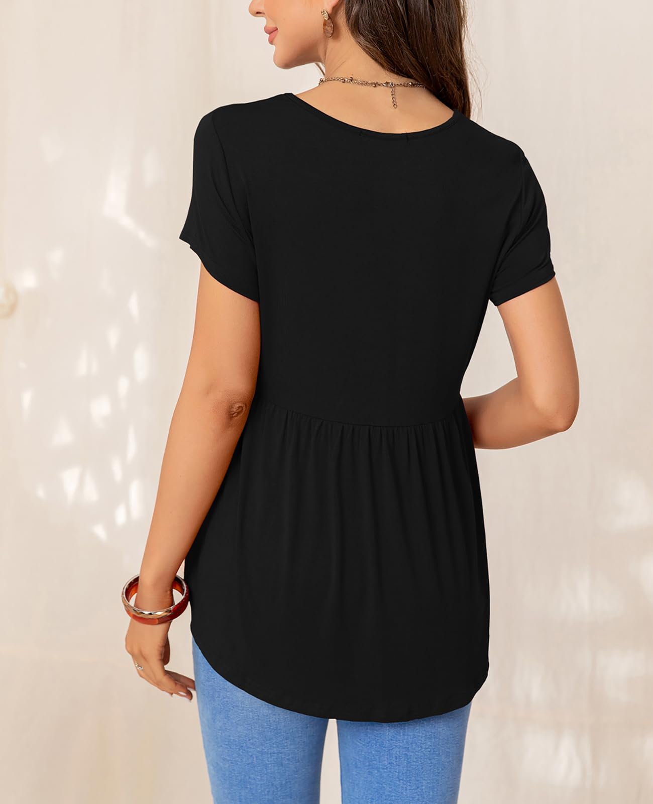 Comfortable Maternity Tops for Women - Breathable Short Sleeve Pregnancy T-Shirts & Blouses - Perfect for Everyday Wear, Work & Nursing