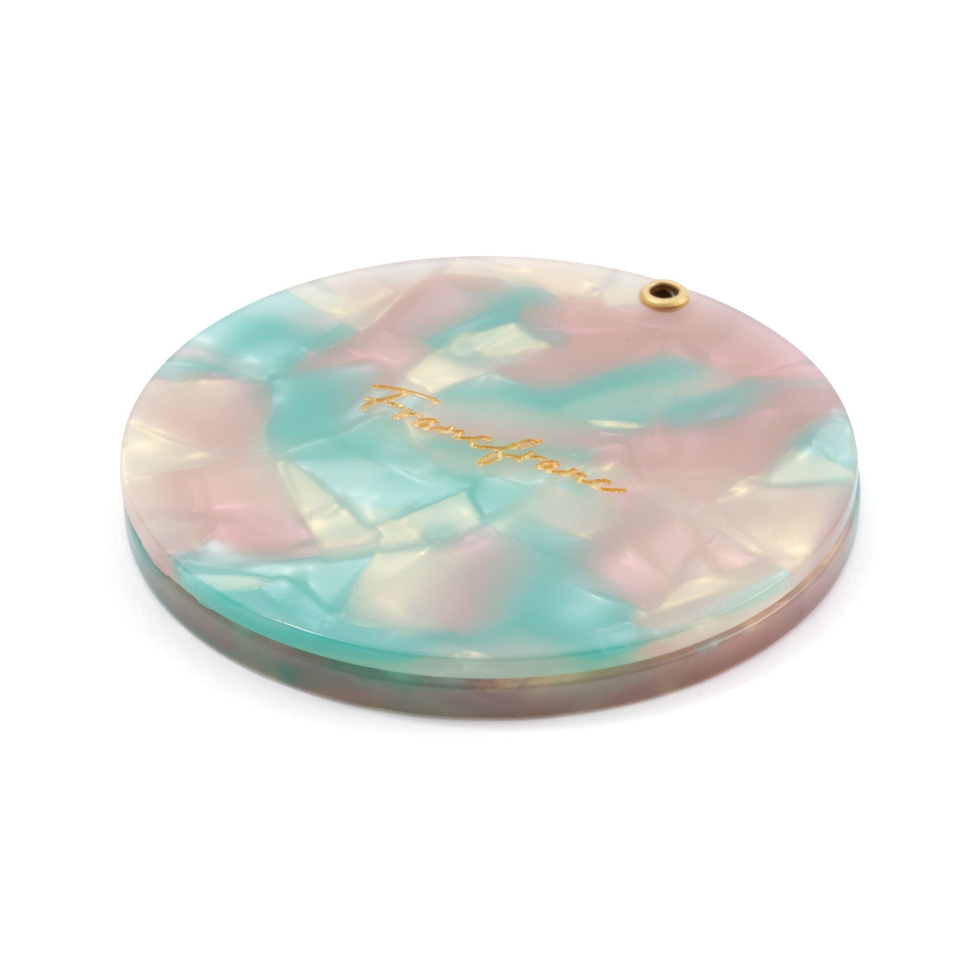 Portable Light Green Compact Mirror with Pouch - Perfect for Travel, Makeup Touch-ups & On-the-Go Beauty Essentials