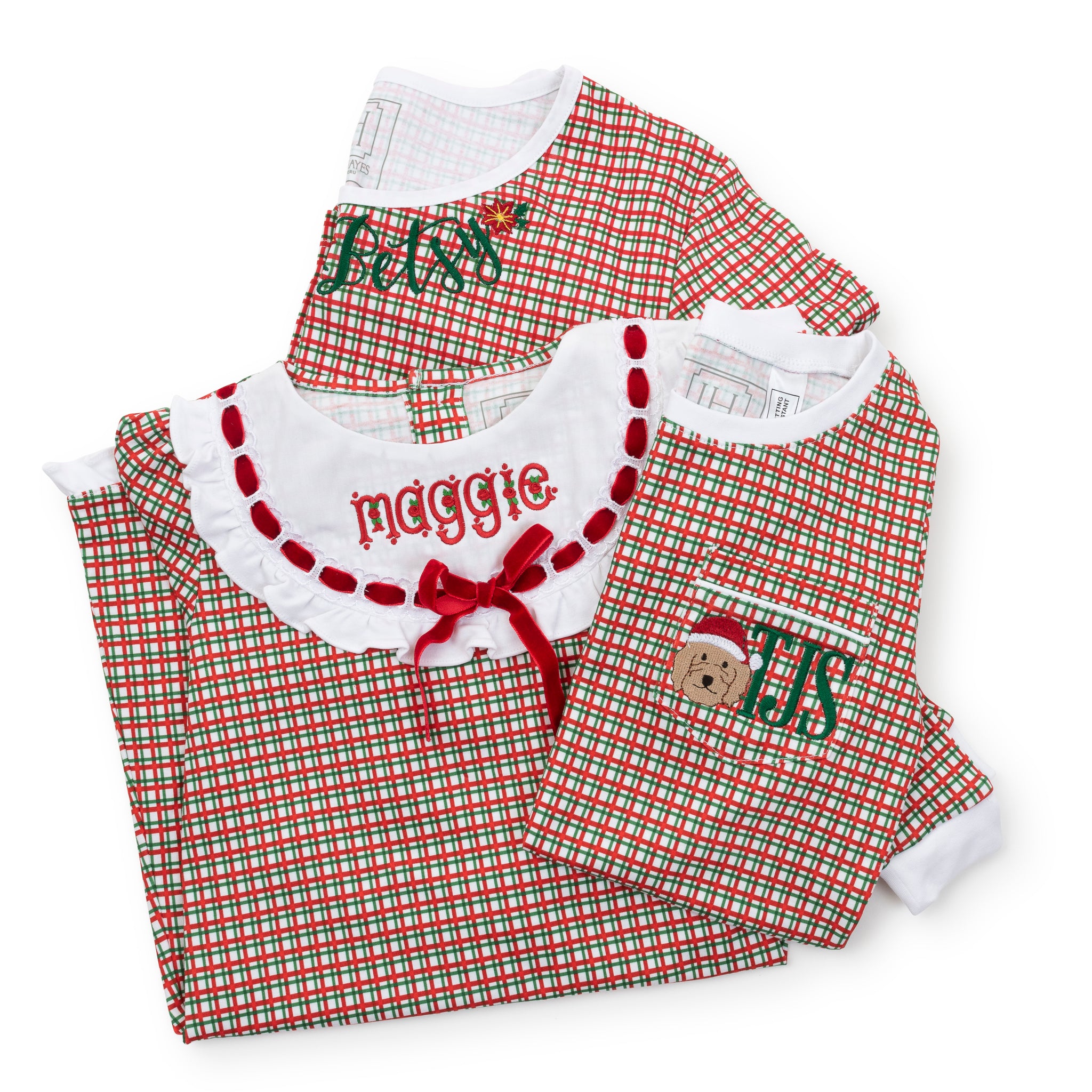 Emersyn Girls' Lace Trim Plaid Dress - Holiday Party Outfit for Christmas & Special Occasions