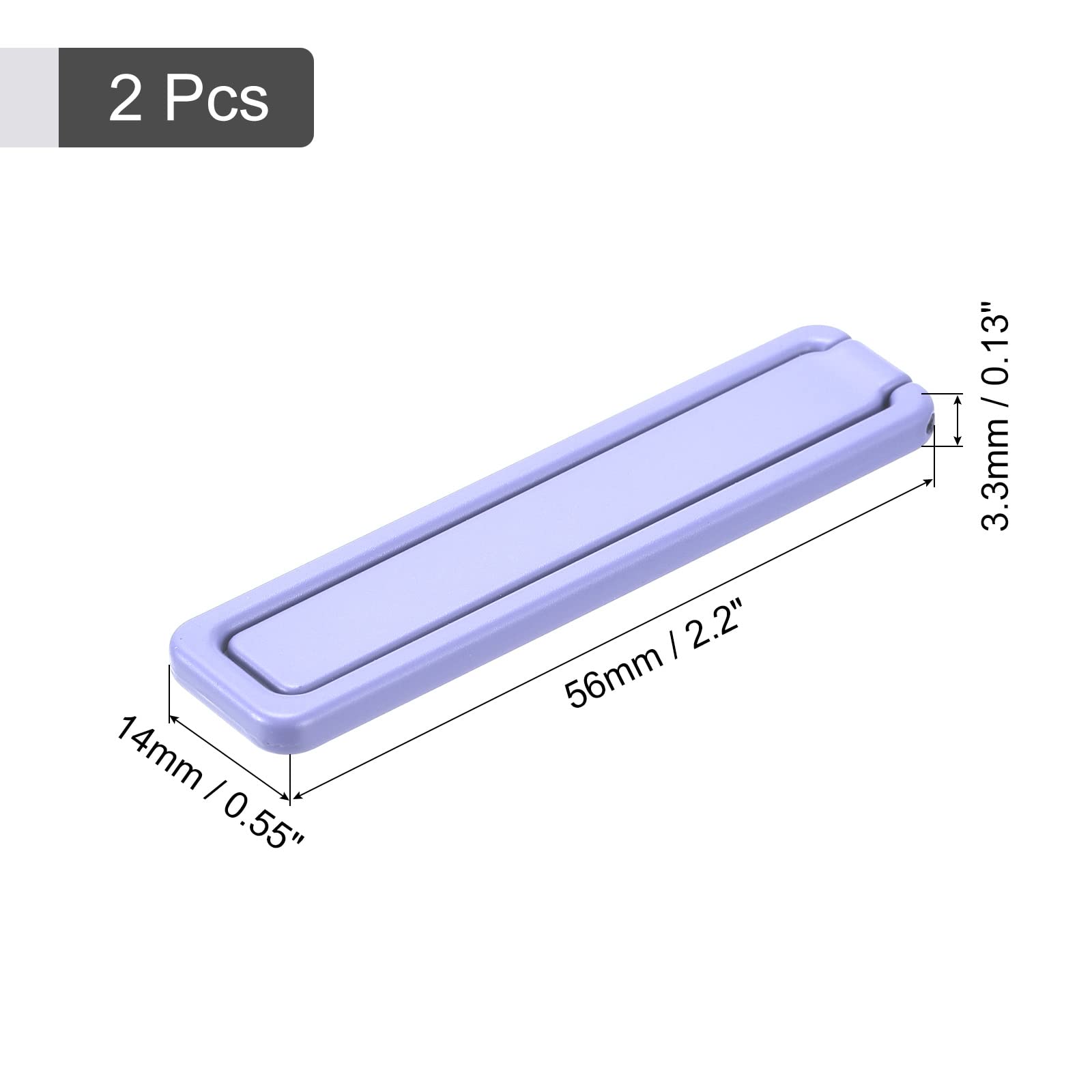 uxcell Thin Cell Phone Kickstand, 2-Pack Adjustable Horizontal & Vertical Phone Stand for iPhone, Samsung, Tablets - Purple | Portable Folding Desk Stand for Office, Home, Travel & Video Watching