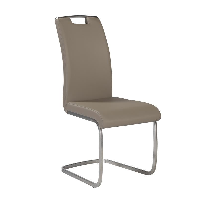 Euro Karl Side Chair with Brushed Stainless Steel Base - Modern Dining Room & Office Accent Chair for Home & Commercial Use