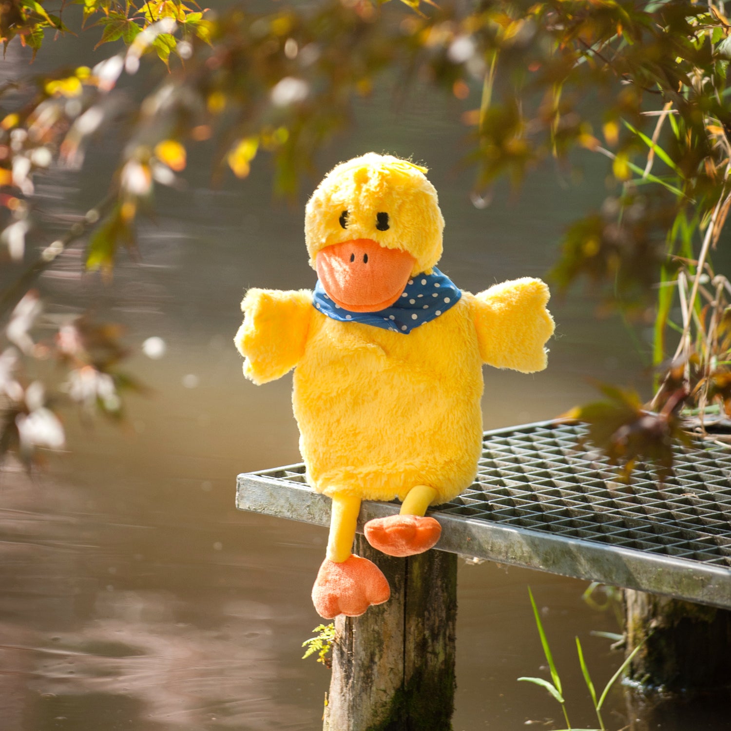 0.8L Eco-Friendly Hot Water Bottle with Soft Plush Duck Cover - Rubber-Free, BPA-Free for Pain Relief, Warmth & Comfort - Perfect for Cold Nights, Period Cramps, Back Pain & Winter Warmth