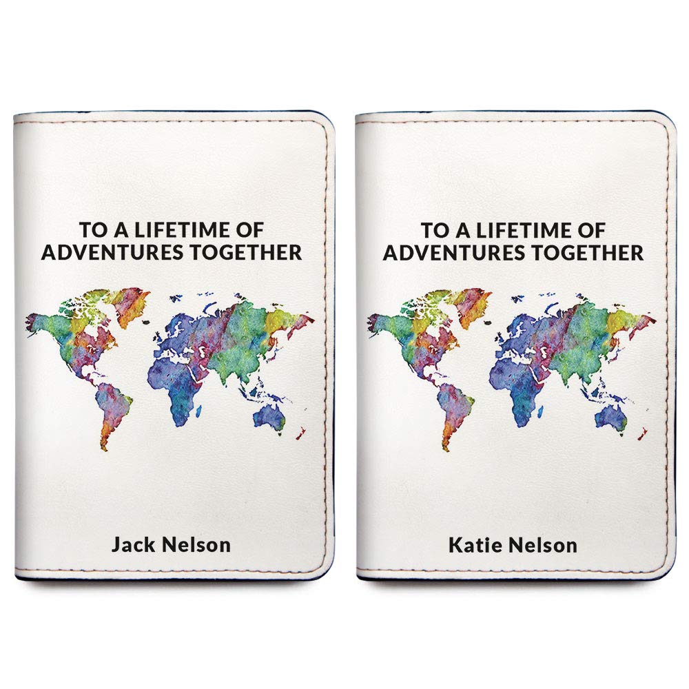 Personalized RFID Blocking Passport Holder - CDC Approved Travel Wallet Case with Name Engraving | Perfect for International Travel, Business Trips & Vacation Protection