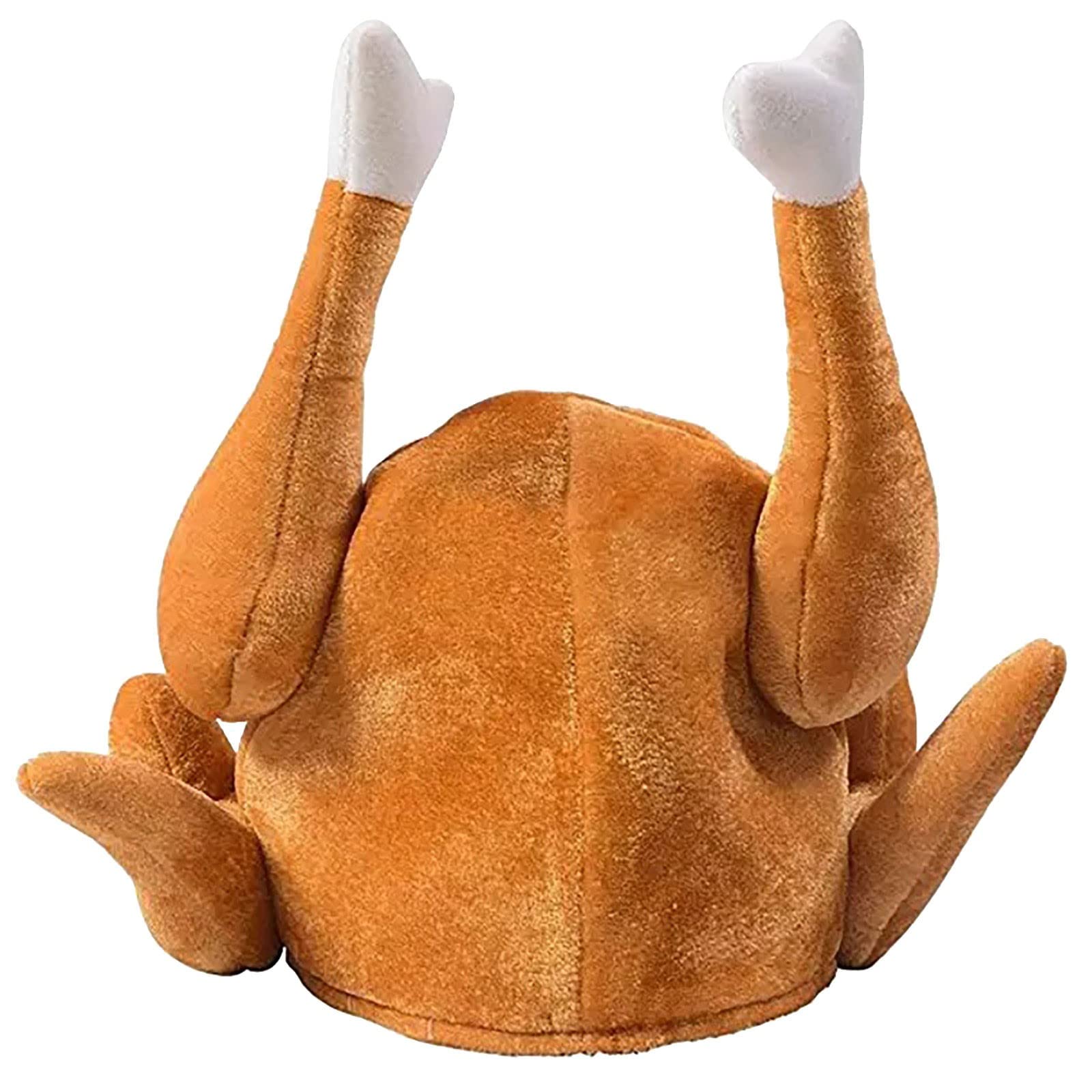 Glowing Thanksgiving Turkey Hat - Plush Adult Costume for Turkey Party, Baseball Cap for Men - Perfect for Thanksgiving Celebrations, Costume Parties & Fun Events