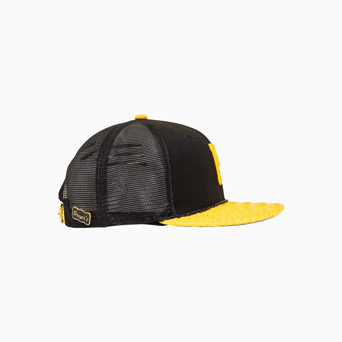 Breyer's Buck 50 Pittsburgh Pirates Trucker Hat With Leather Visor - Adjustable Baseball Cap for Men & Women - Perfect for Baseball Games, Outdoor Activities & Casual Wear