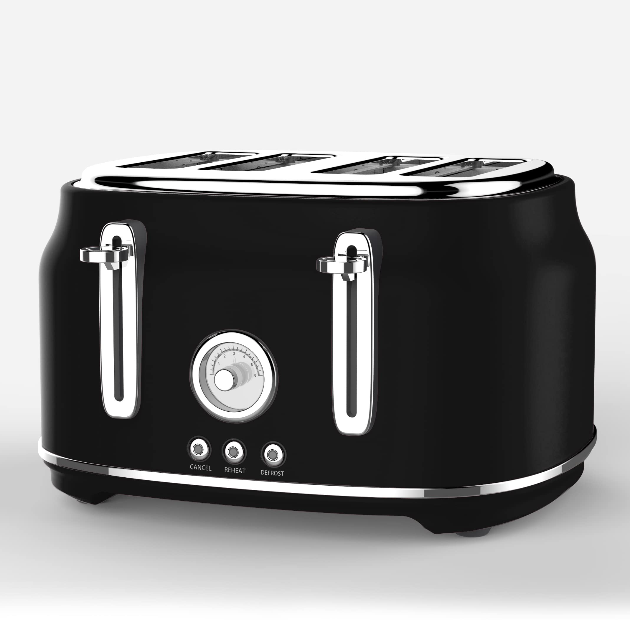 RKW Tower Renaissance Black 3KW 1.7L Electric Kettle & 4 Slice 1630W Toaster Set - Modern Kitchen Appliance Combo for Breakfast, Tea, and Coffee Making - Perfect for Home, Office, and Dorm Use