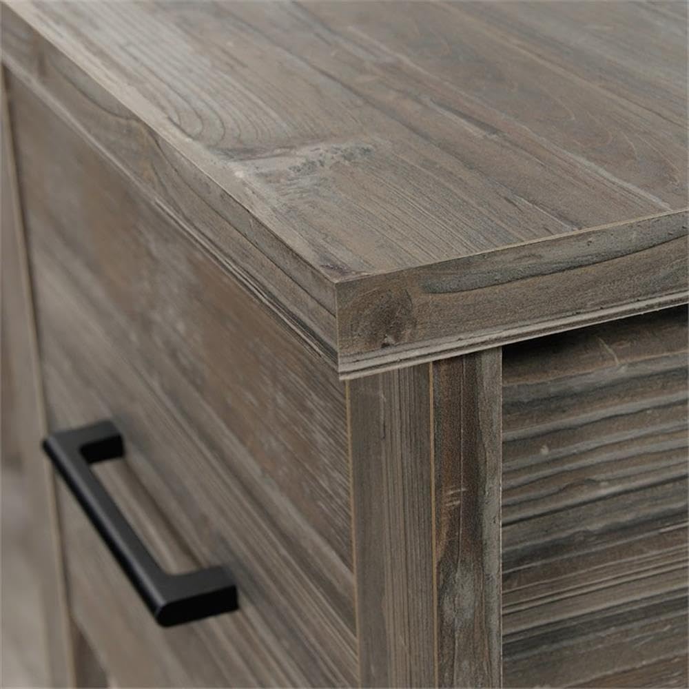 UrbanPro 1 Drawer Modern Engineered Wood L-Shaped Desk in Pebble Pine - Home Office Workstation for Small Spaces & Gaming Setup