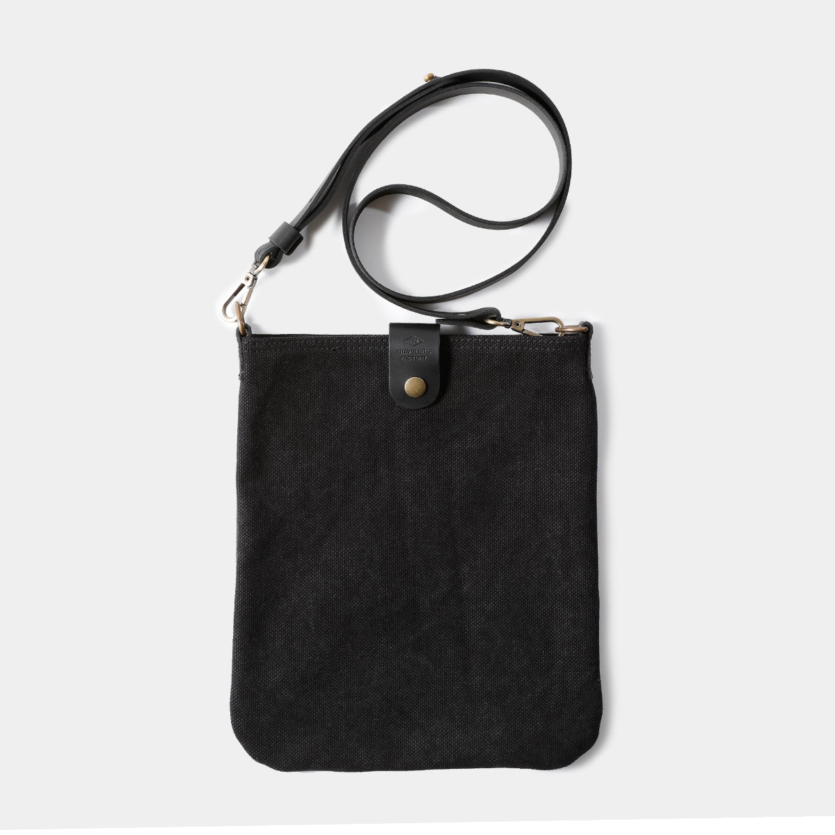 TRAVELER'S COMPANY Canvas Shoulder Bag - Compact S Size in Black | Durable & Stylish Travel Bag for Commuting, Work & Everyday Use
