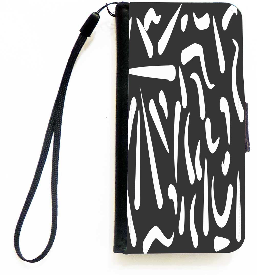 Magnetic Flip Wallet Case for Apple iPhone 5c - Black Swirl Design with Secure Magnetic Closure | Perfect for Everyday Use, Travel & Hands-Free Convenience