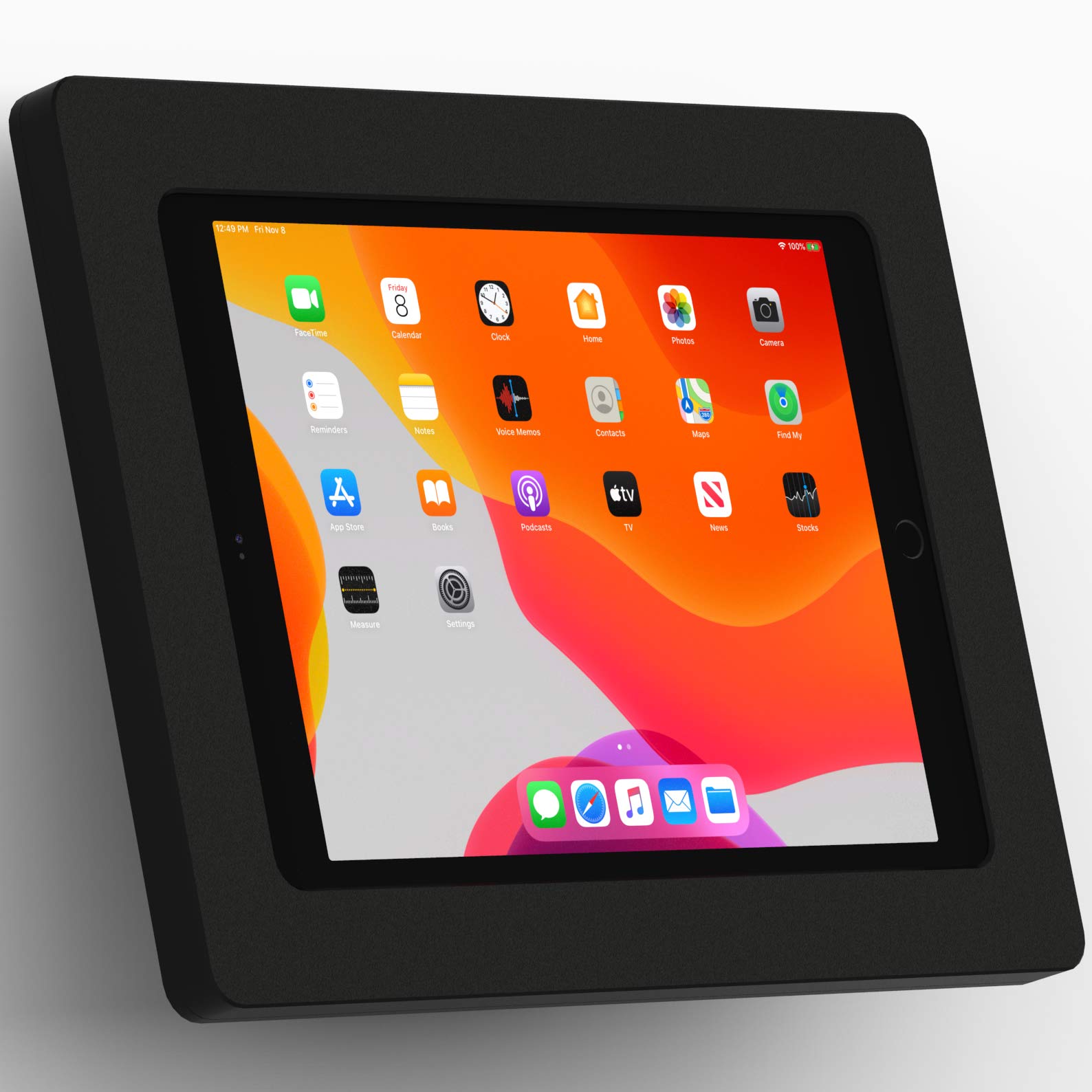 VidaMount Black Exposed Rear Camera Enclosure & 15° Fixed Tilt Wall Mount Bundle - Compatible with iPad 10.2