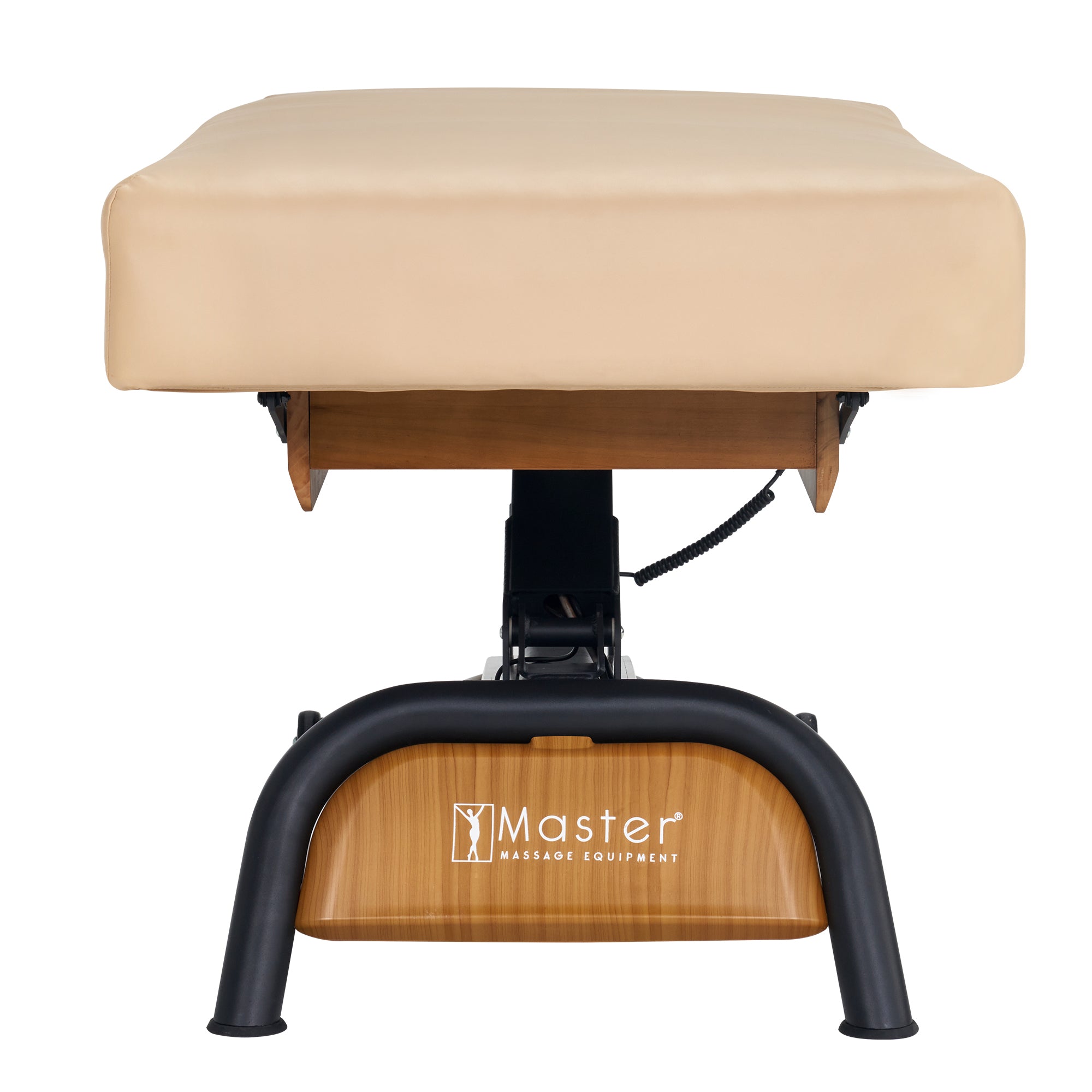 Premium Electric Lift Massage Table - Deluxe Spa Salon Stationary Bed with Cream Top & Solid Oak Base for Professional Massage Therapy & Relaxation