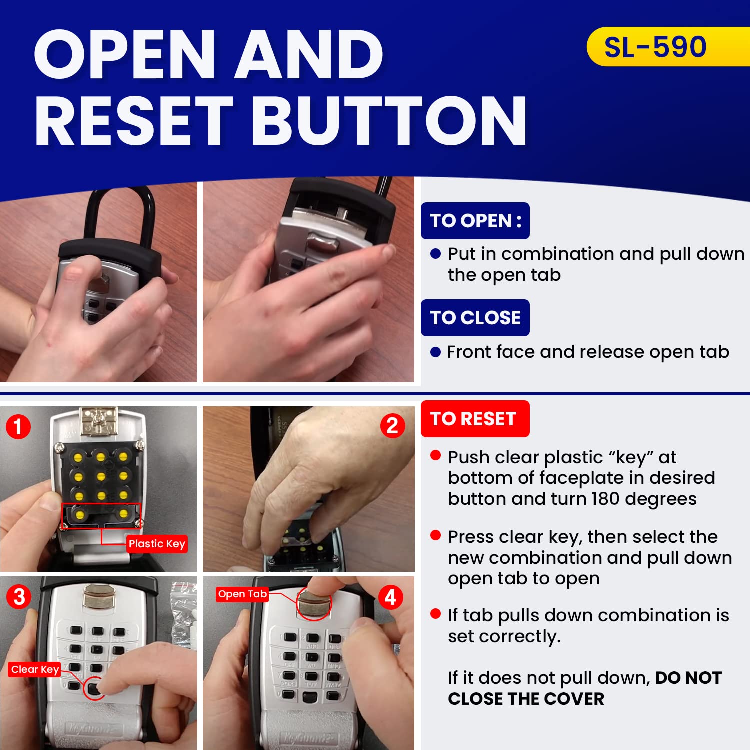 SL-590 Punch Button Lock Box - Secure Wall Mount Key Storage Safe for Homes, Offices & Rentals | Outdoor Key Hider for Airbnb, Vacation Rentals & Property Management