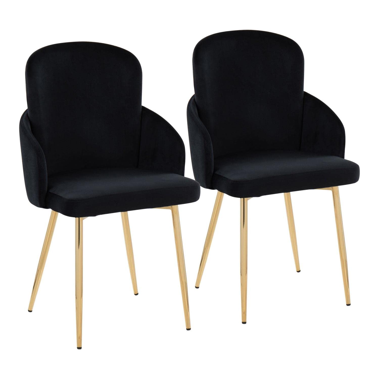 LumiSource Dahlia Upholstered Dining Chairs Set of 2 - Modern Kitchen Chairs for Dining Table - Comfortable Contemporary Seating for Home, Restaurant & Office Use