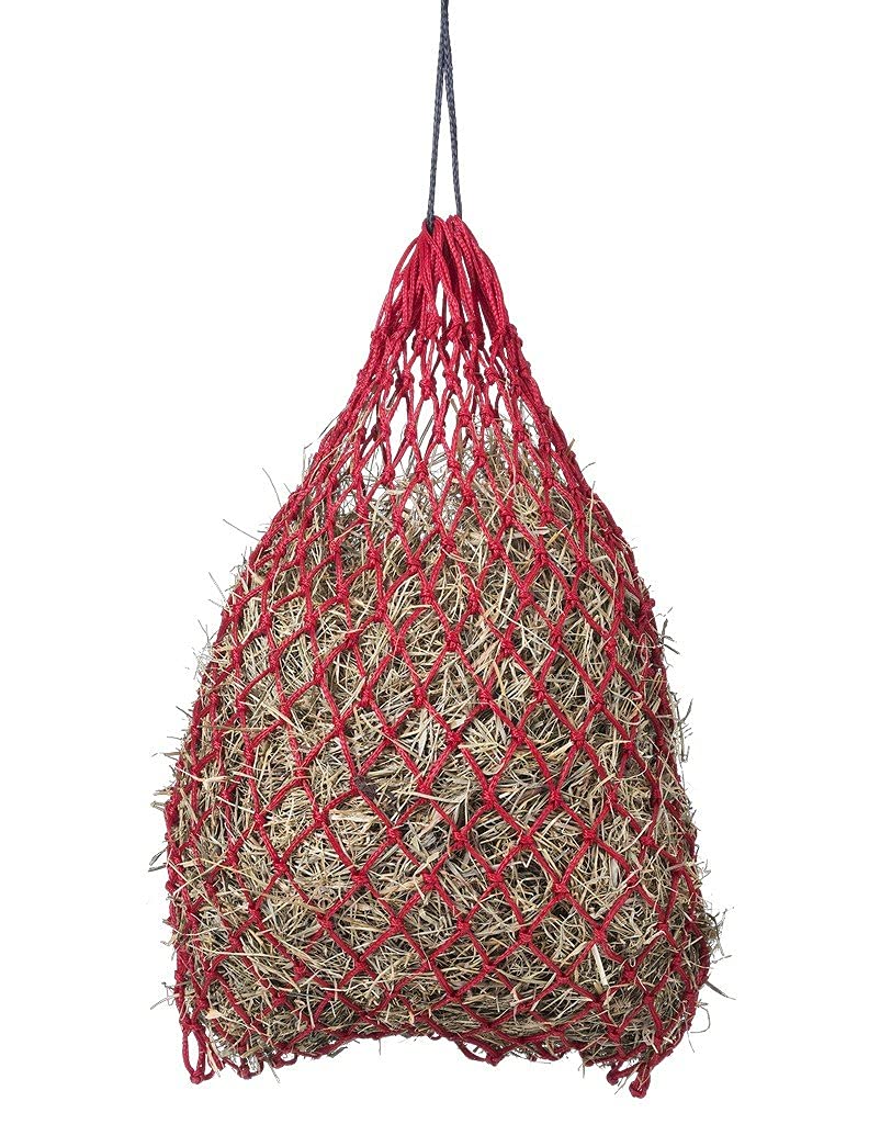 DWJ Slow Hay Feeder Net for Horses & Goats - Durable Equestrian Feeding Bag with Small Holes to Reduce Waste - Perfect for Stables, Pastures & Trail Riding