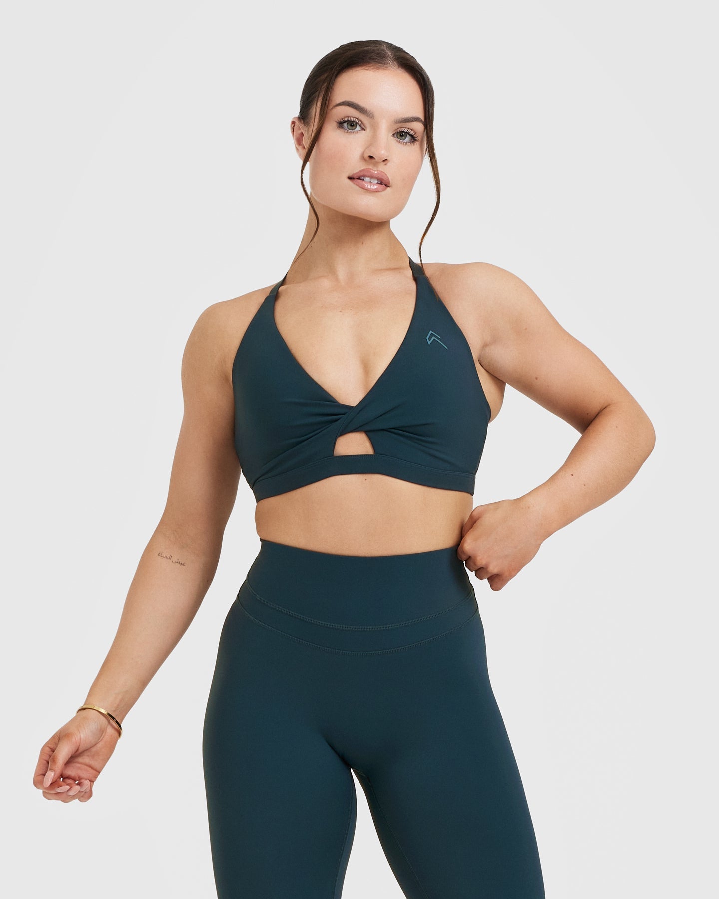 High Support Unified Twist Sports Bra for Women - Oil Blue | Yoga, Running, Gym & Workout Activewear
