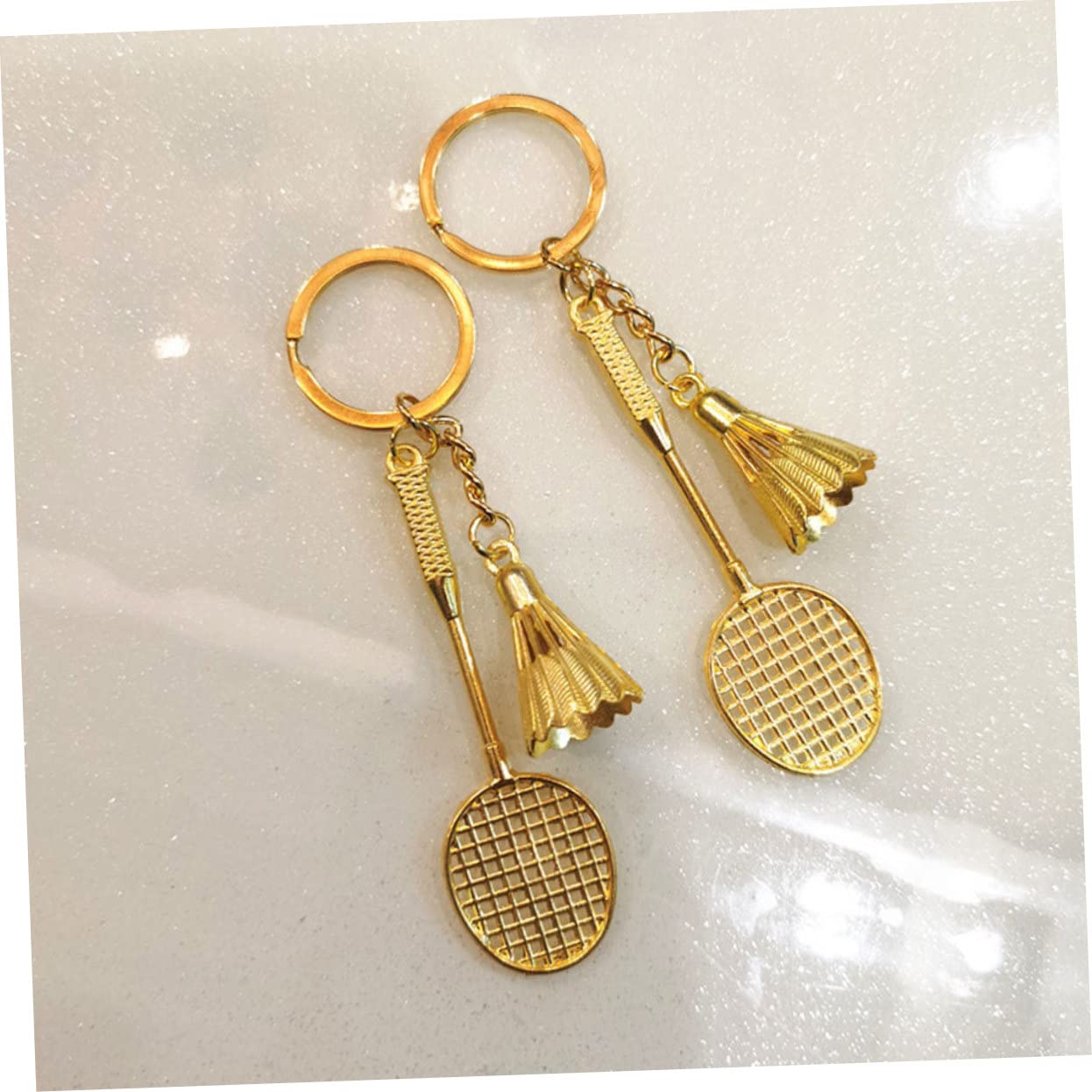 BIUDECO 30 Pcs Badminton Keychain - Zinc Alloy Tennis Jewelry Holder Pendant for Sports Enthusiasts | Perfect for Badminton Players, Tennis Fans & Gift Giving