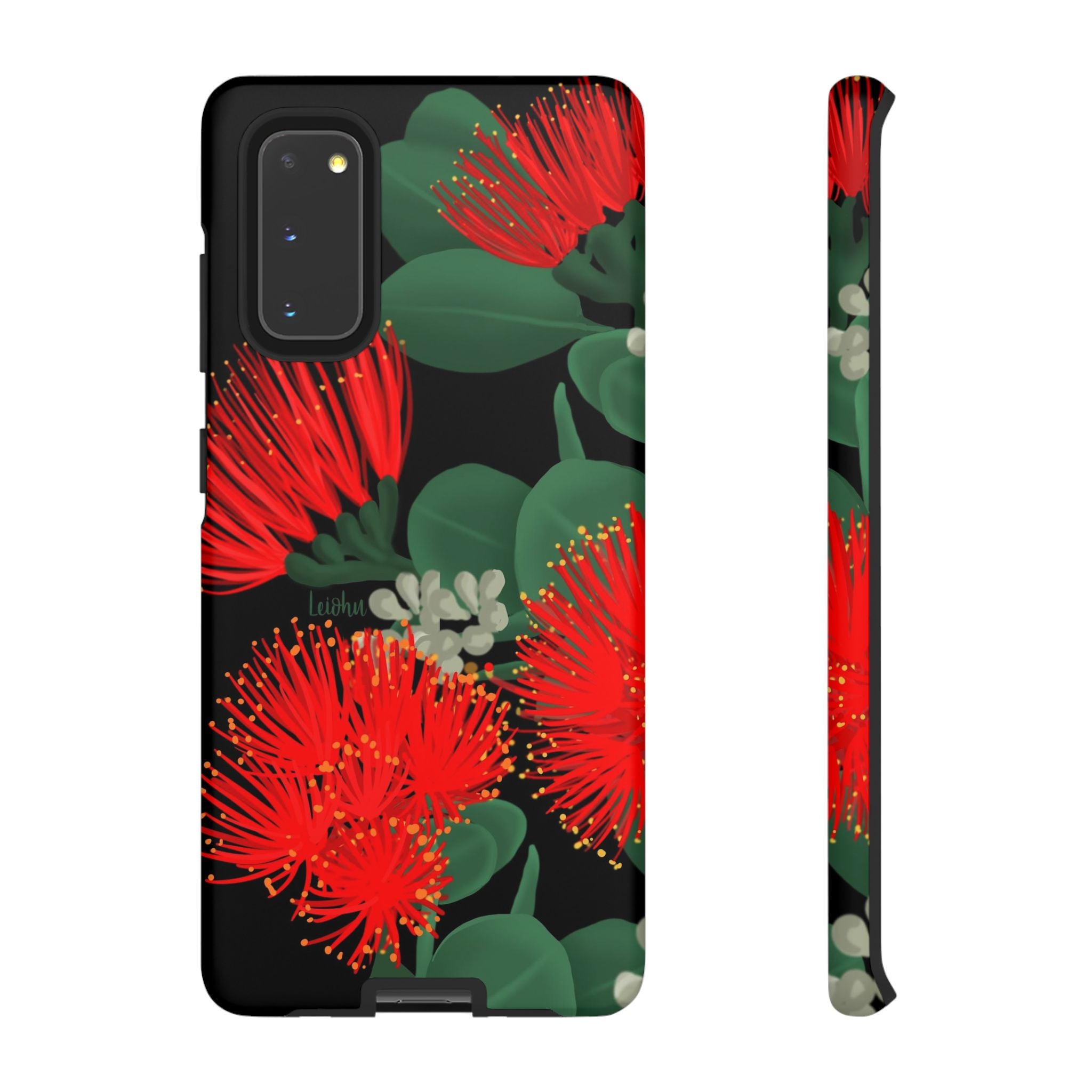 Samsung Galaxy Phone Case with 'Ōhi'a Lehua 'Ele'ele Hawaiian Flower Design - Durable Protective Cover for Everyday Use & Travel