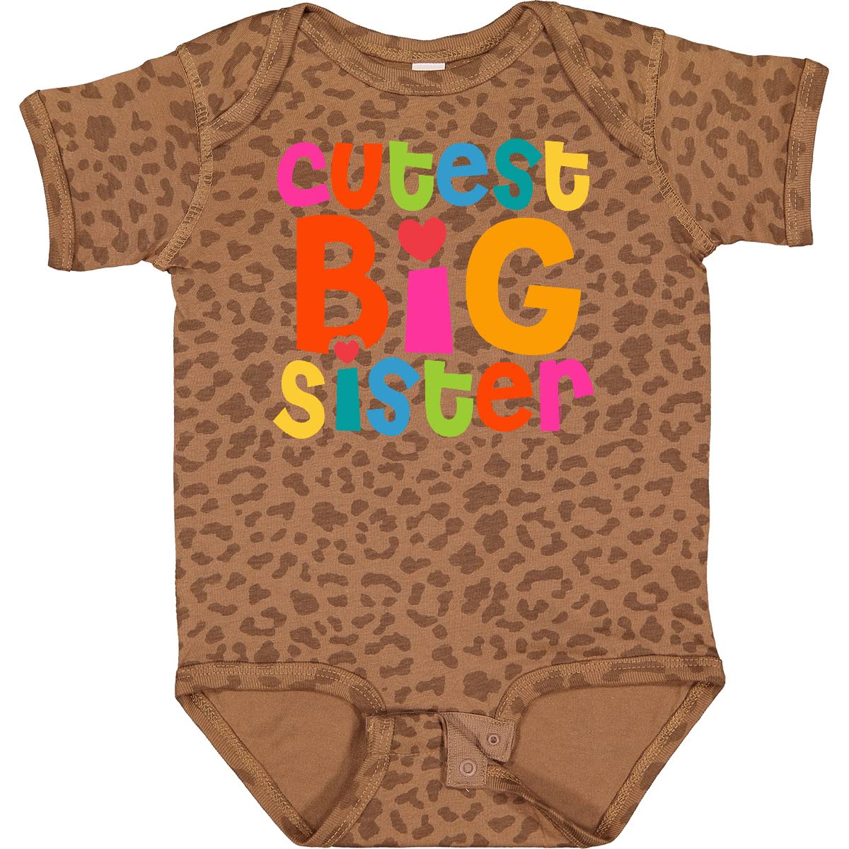 Inktastic Cutest Big Sister Baby Bodysuit - Soft Cotton Onesie for Newborn & Infant - Perfect Sibling Announcement & Family Photo Outfit