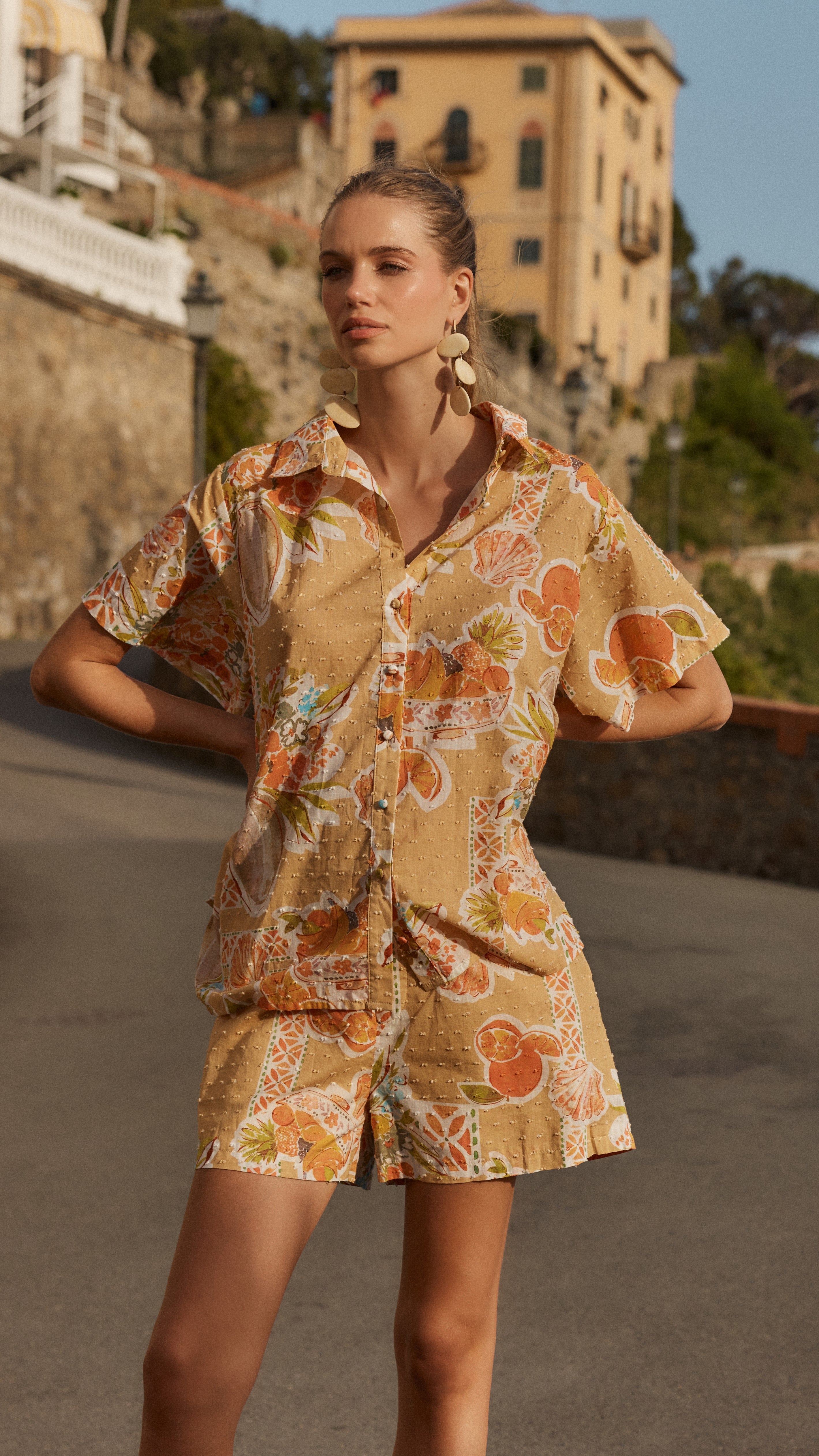 Bruna Shorts for Women - Stylish Tropical Print Summer Shorts | Beachwear, Vacation Outfits & Casual Comfort
