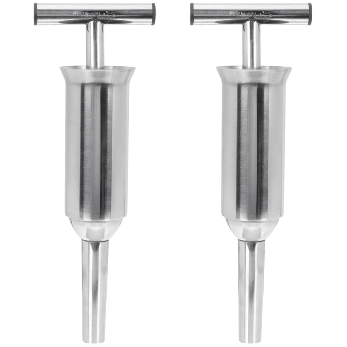 Yardwe 2-Piece Manual Sausage Stuffer - Stainless Steel Hand Operated Sausage Maker for Homemade Sausages, Jerky & Ground Meat - Perfect for Home Kitchens, Camping & Outdoor Cooking