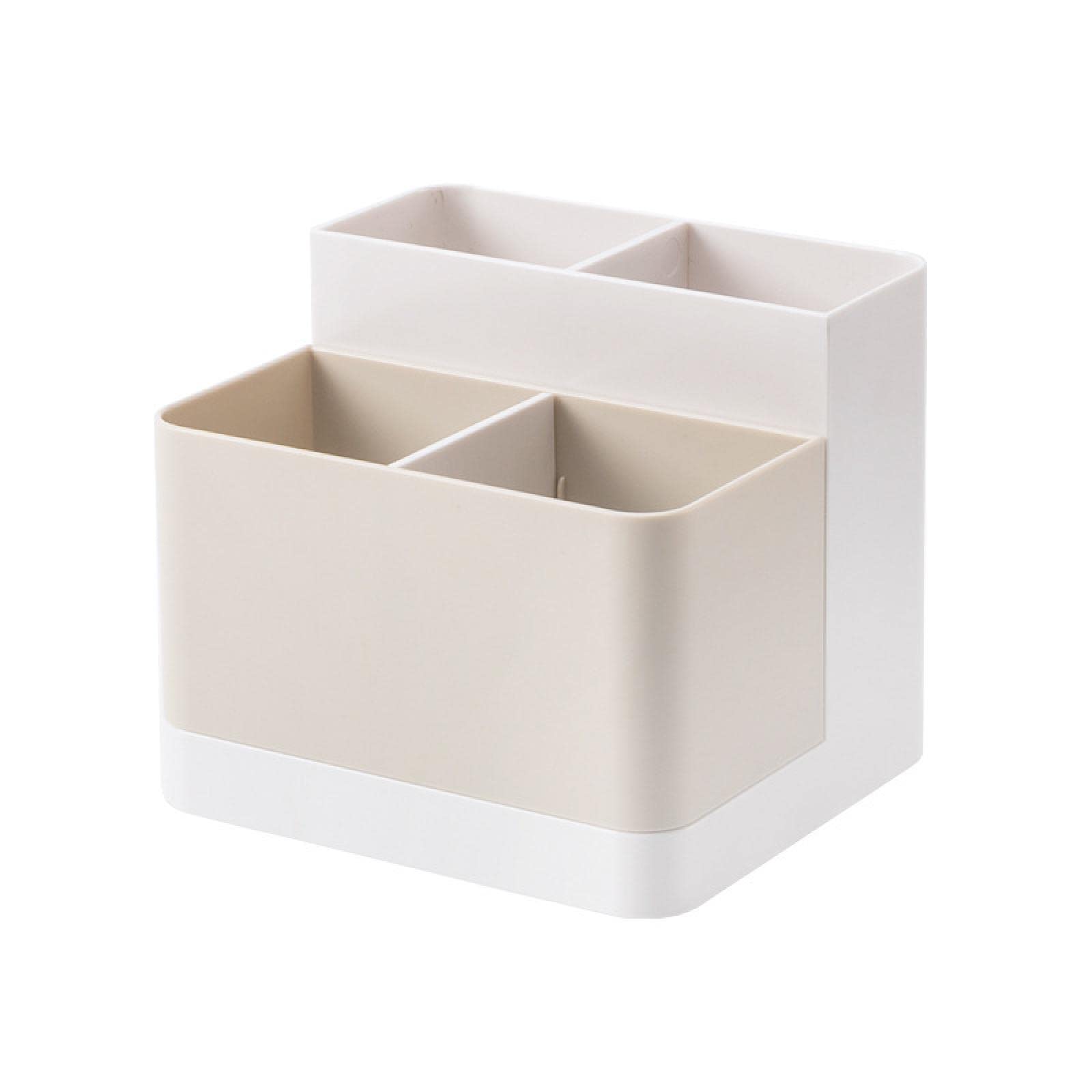 KUNOVO Desktop Storage Organizer - Pencil Holder, Card Organizer Box for Office, School & Vanity Table | Perfect for Desk Organization & Makeup Storage (Apricot)