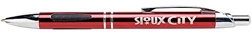 628RED-BLUE Vienna Red Ballpoint Pens with Silver Trim & Smooth Blue Ink - 10 Pack for Office, School, Journaling & Gift Giving
