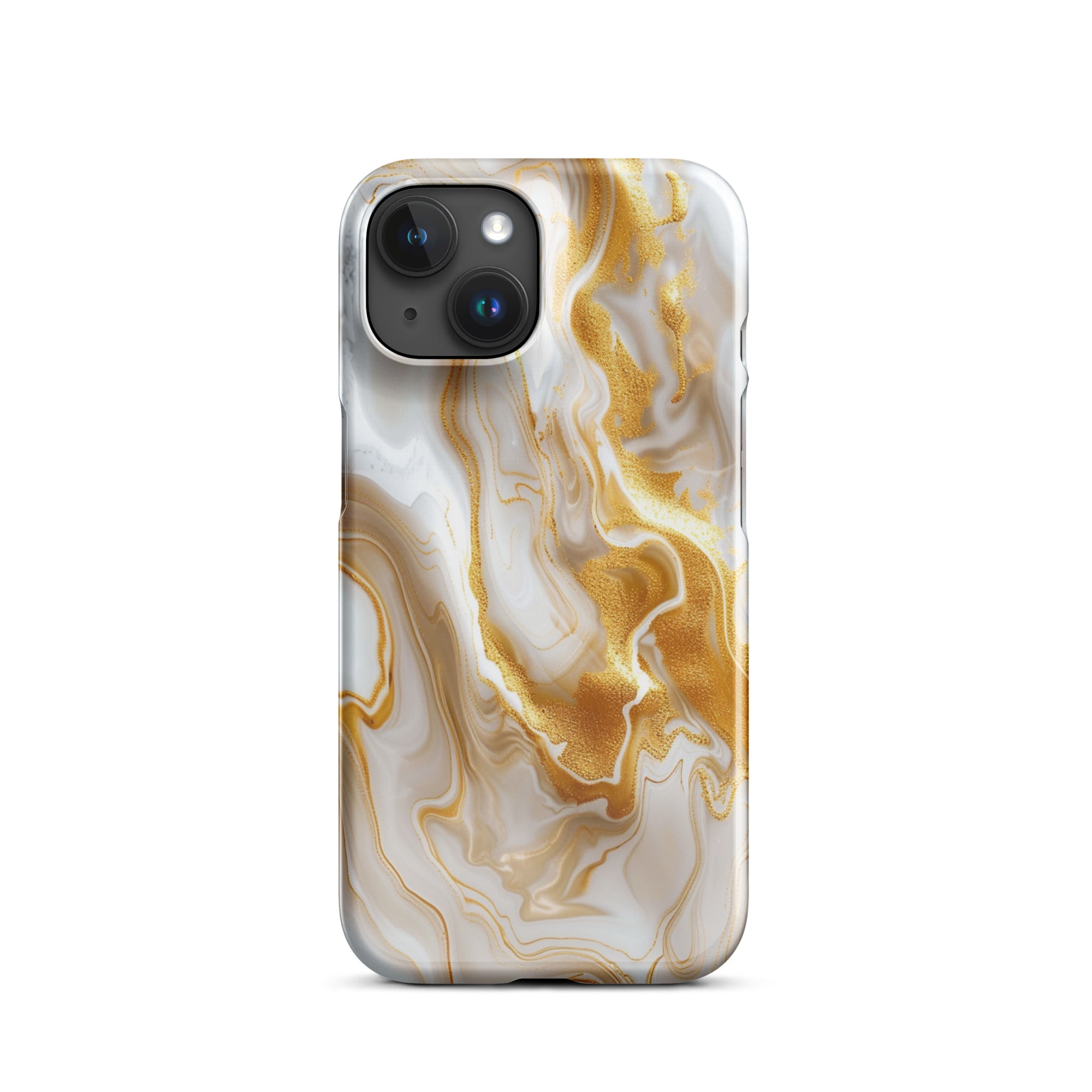 Elegant Gold Marble Snap Case for iPhone 14/13/12/11 Pro Max - Stylish Protective Cover with Secure Fit - Perfect for Daily Use, Work & Travel