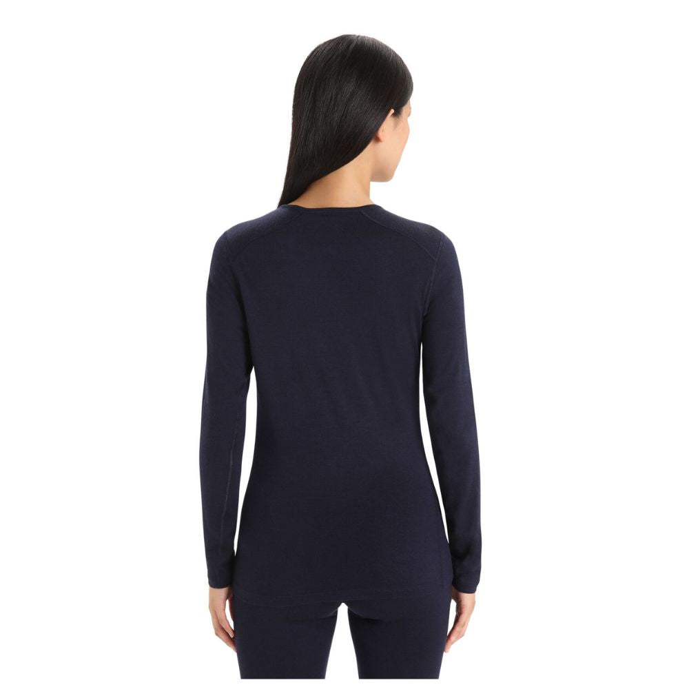 Icebreaker Women's 200 Oasis Merino Thermal Base Layer - Midnight Navy - Warm Winter Underwear for Hiking, Skiing & Outdoor Activities
