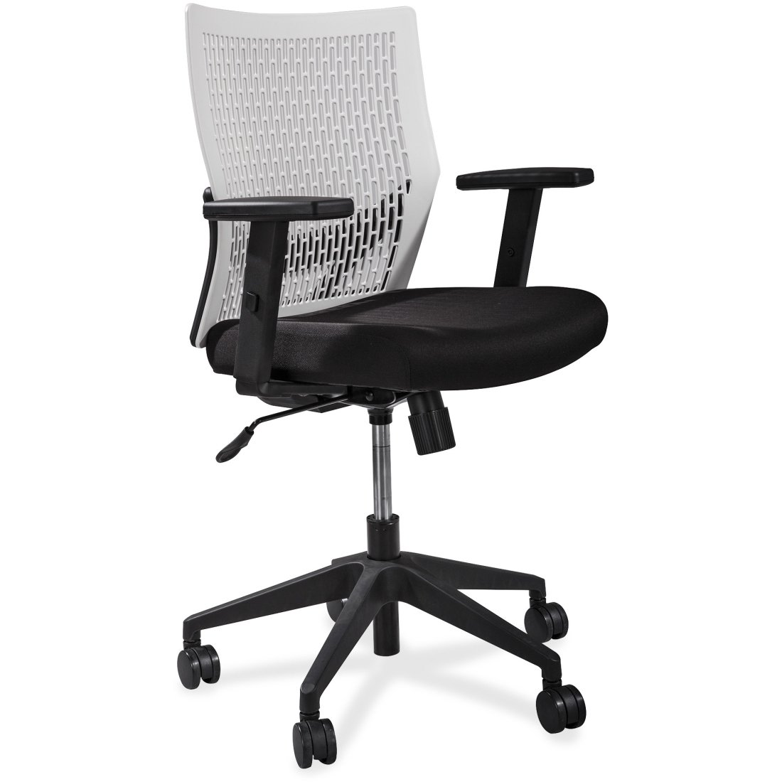 Lorell Flex Back Task Chair - Ergonomic Office Chair with Adjustable Height, White - Perfect for Home Office, Study, and Workspace Comfort