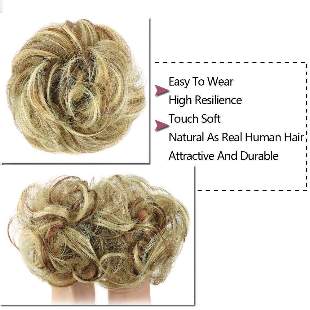 Curly Synthetic Messy Hair Bun Hair Scrunchies Extension - Perfect for Messy Bun Hairstyles, Ponytail Accessories & Everyday Hair Styling