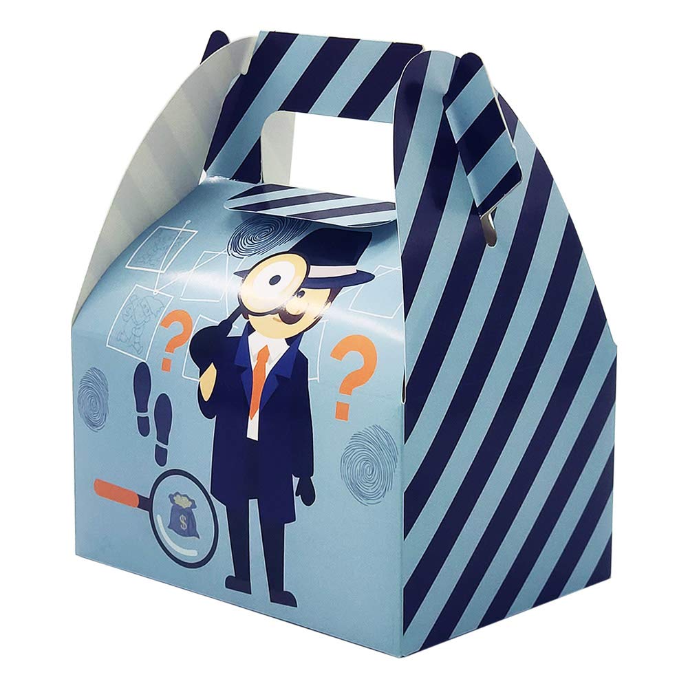 20-Piece Mini Candy Box Cake Containers for Kids Detective Spy Secret Agent Theme Party - Treat Gift Cookie Favors, Goodie Bags & Baby Shower Decorations (Perfect for Birthday Parties, Classroom Rewards & Holiday Gift Exchanges)