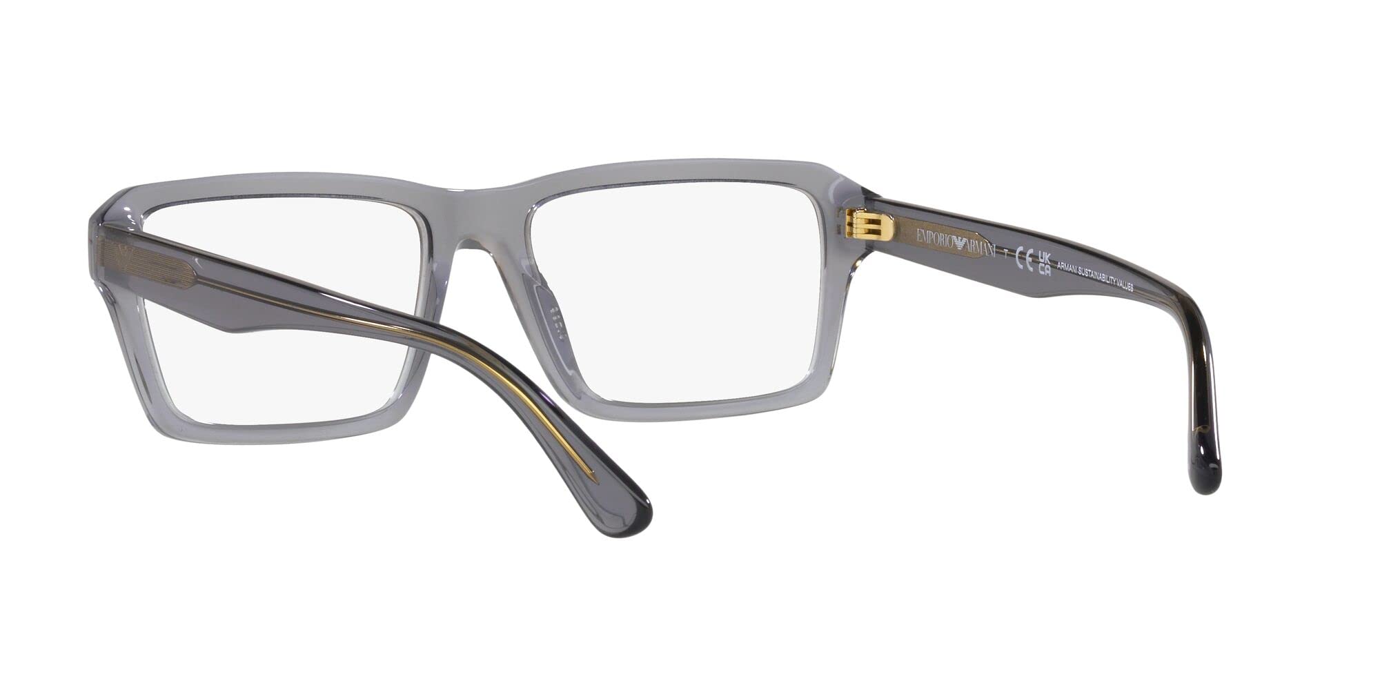 Emporio Armani EA3206 Men's Rectangular Polarized Sunglasses - UV Protection for Driving, Outdoor & Fashion