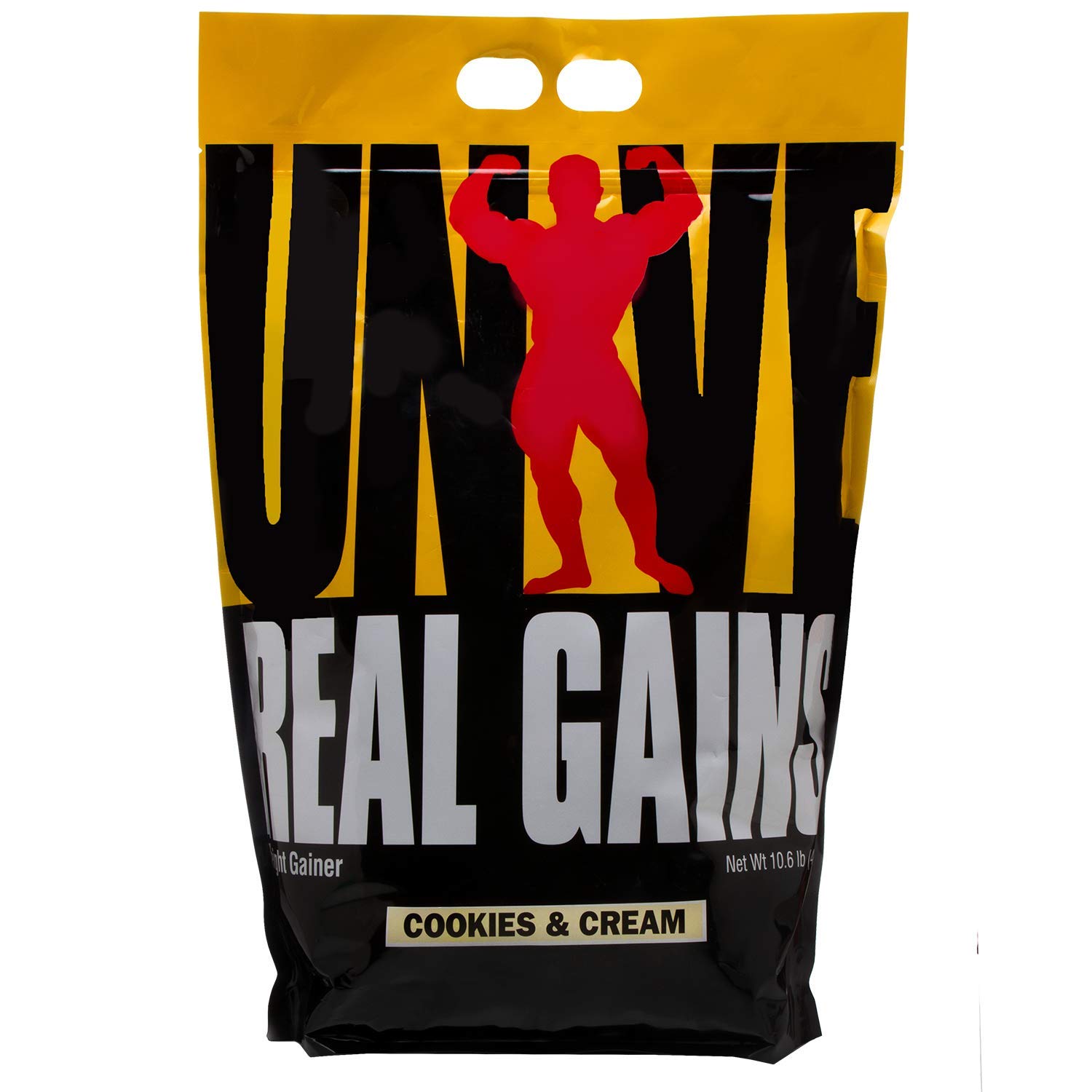 Real Gains Weight Gainer Protein Powder - Cookies & Cream Flavor 10.6lb | Whey-Micellar Casein Blend with Complex Carbs for Muscle Growth | Ideal for Post-Workout Recovery & Bulking Season