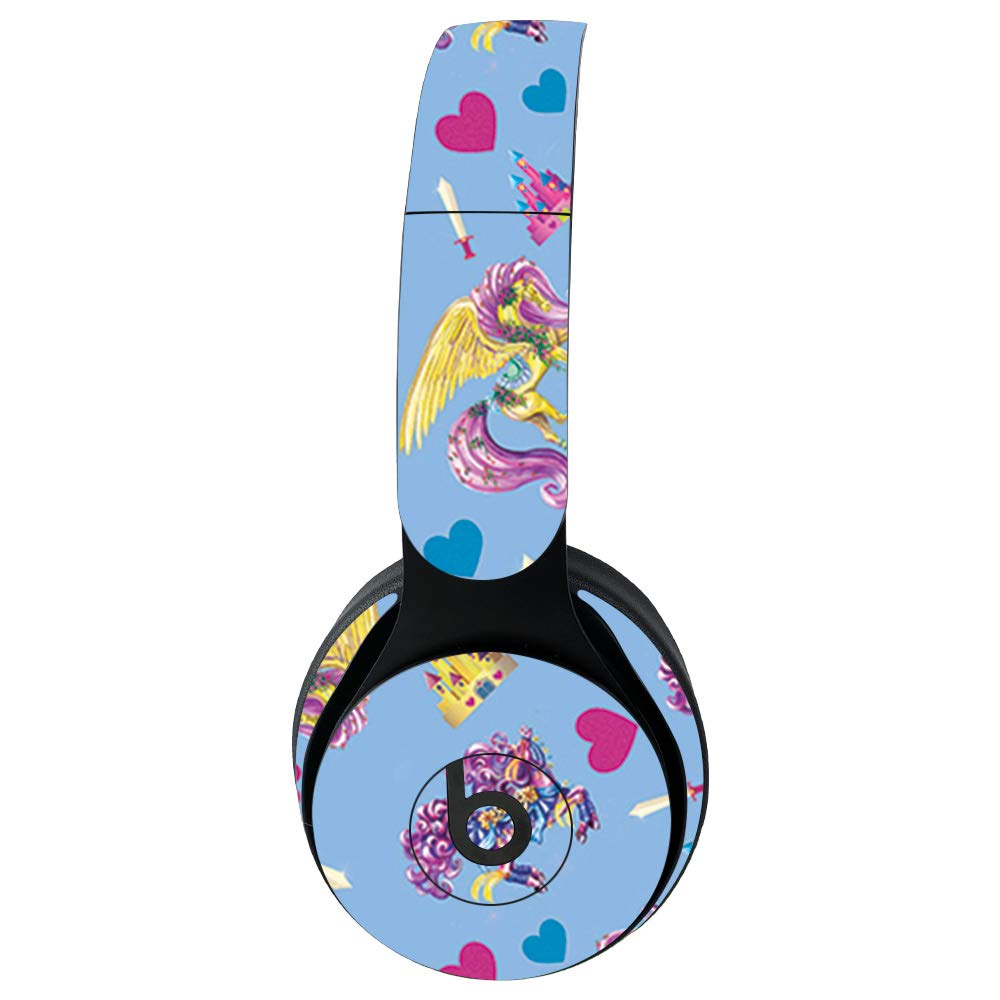 MightySkins Protective Vinyl Decal Wrap Cover for Beats Solo Pro Wireless Headphones - Castle Unicorns Design | Durable, Customizable & Easy to Apply Skin | Made in USA | Perfect for Travel, Workouts & Personalization
