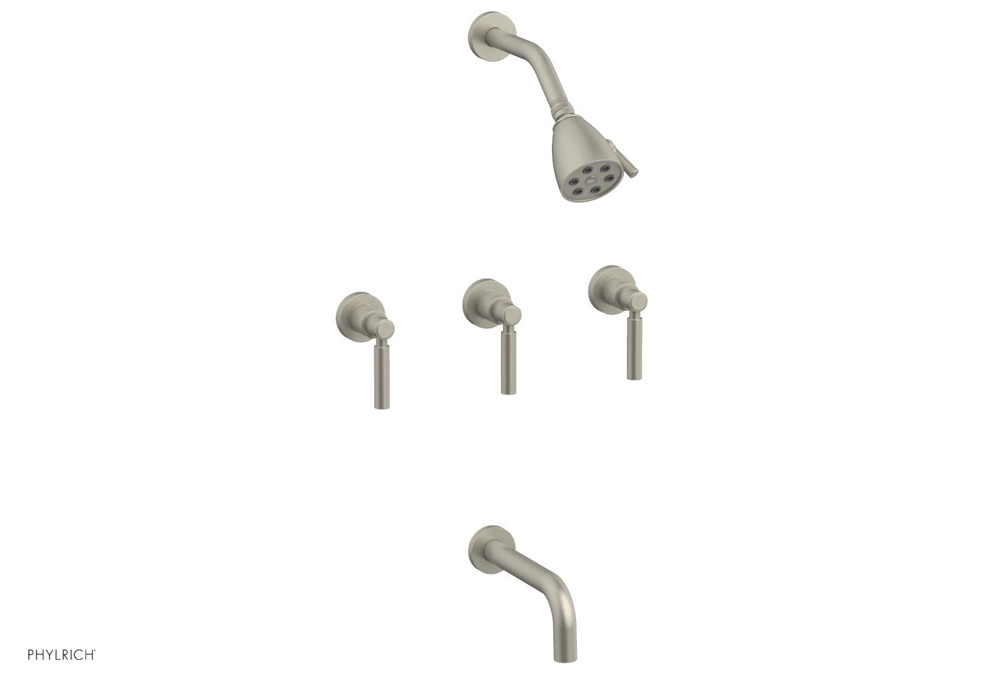 Premium 3-Handle Tub and Shower Faucet Set with 7.5