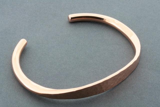 Flattened Battered Copper Cuff Bracelet - Handmade Boho Jewelry for Women - Perfect for Festival, Wedding & Everyday Wear