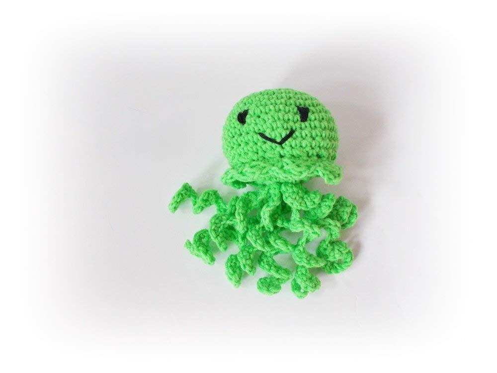 Handmade Crochet Octopus & Jellyfish Plush Toy - Soft Stuffed Animal for Kids, Unique Gift for Baby Shower & Nursery Decor | Perfect for Sensory Play, Birthday Presents & Ocean-Themed Room Decor