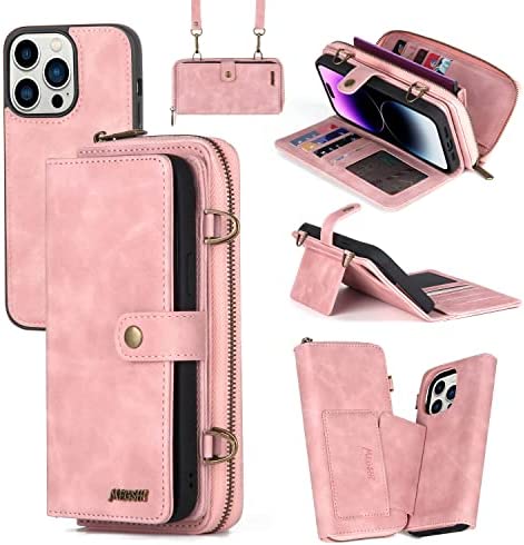 iPhone 14 Pro Max Wallet Case with Card Holder - Slim Protective Phone Cover (Black) - Perfect for Everyday Use, Travel & Business
