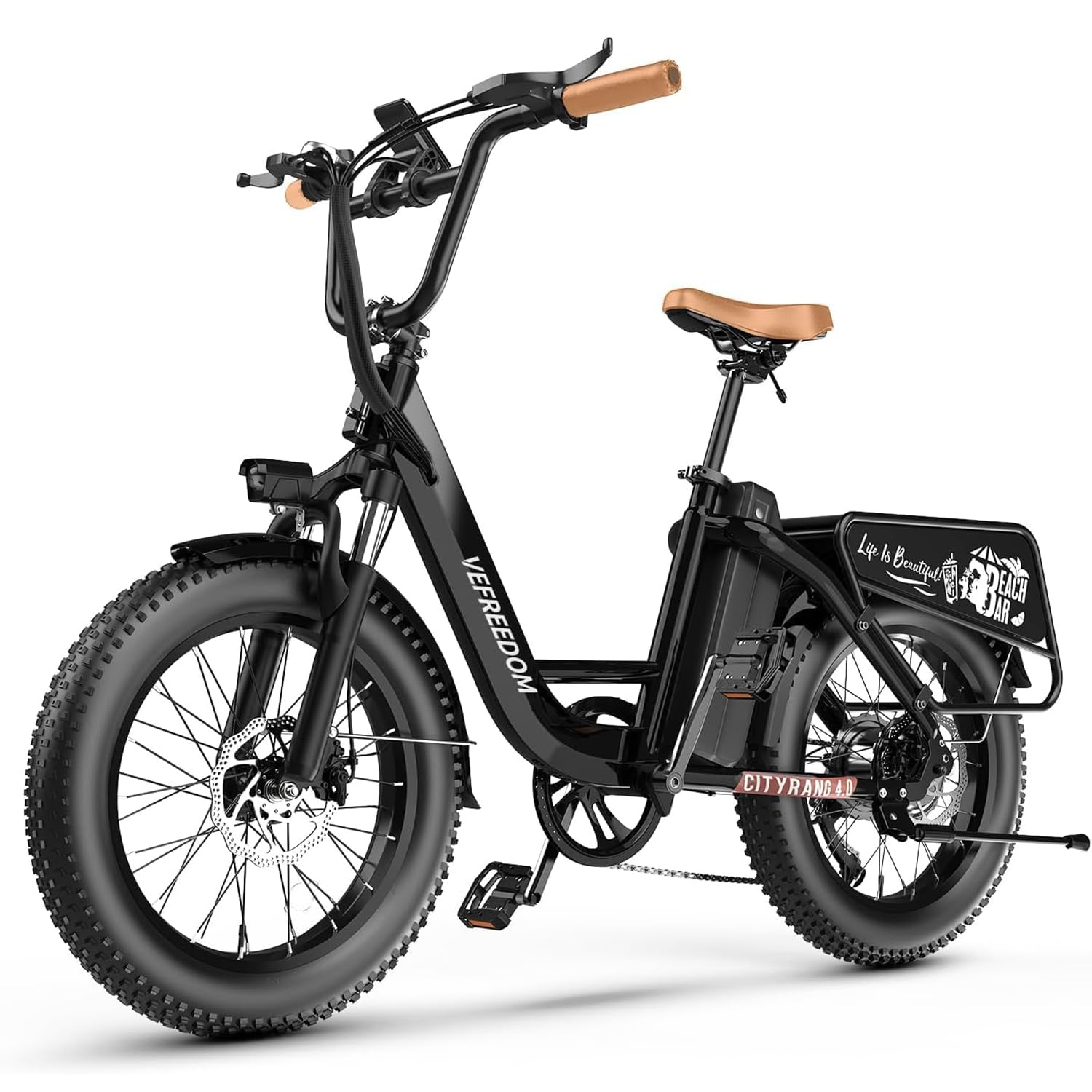 1500W Peak Electric Bike for Adults - 48V 20Ah Removable Battery, 70 Miles Range & 30MPH Speed - 20