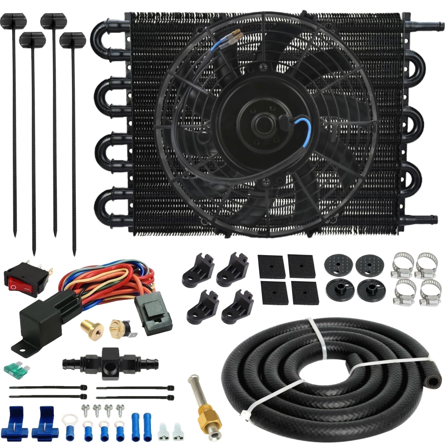 8 Row Heavy Duty Auto Transmission Oil Cooler with 9