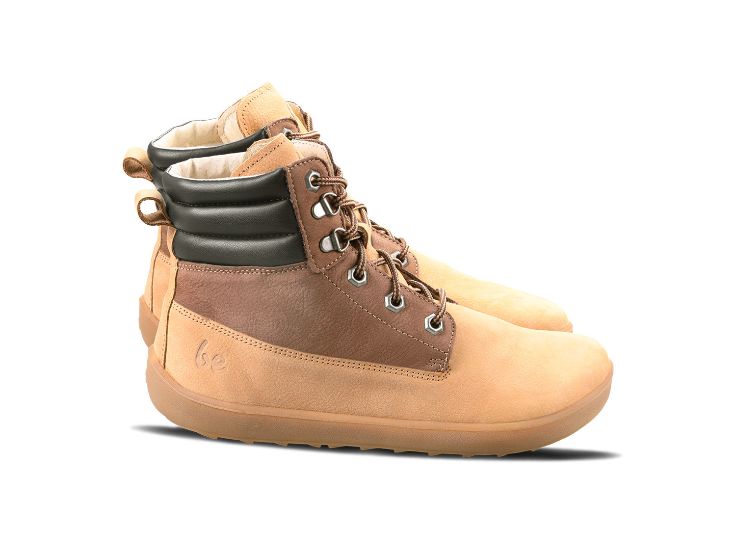 Barefoot Boots for Women & Men - Be Lenka Nevada Neo in Sand & Dark Brown | Minimalist Comfort for Hiking, Travel & Everyday Wear