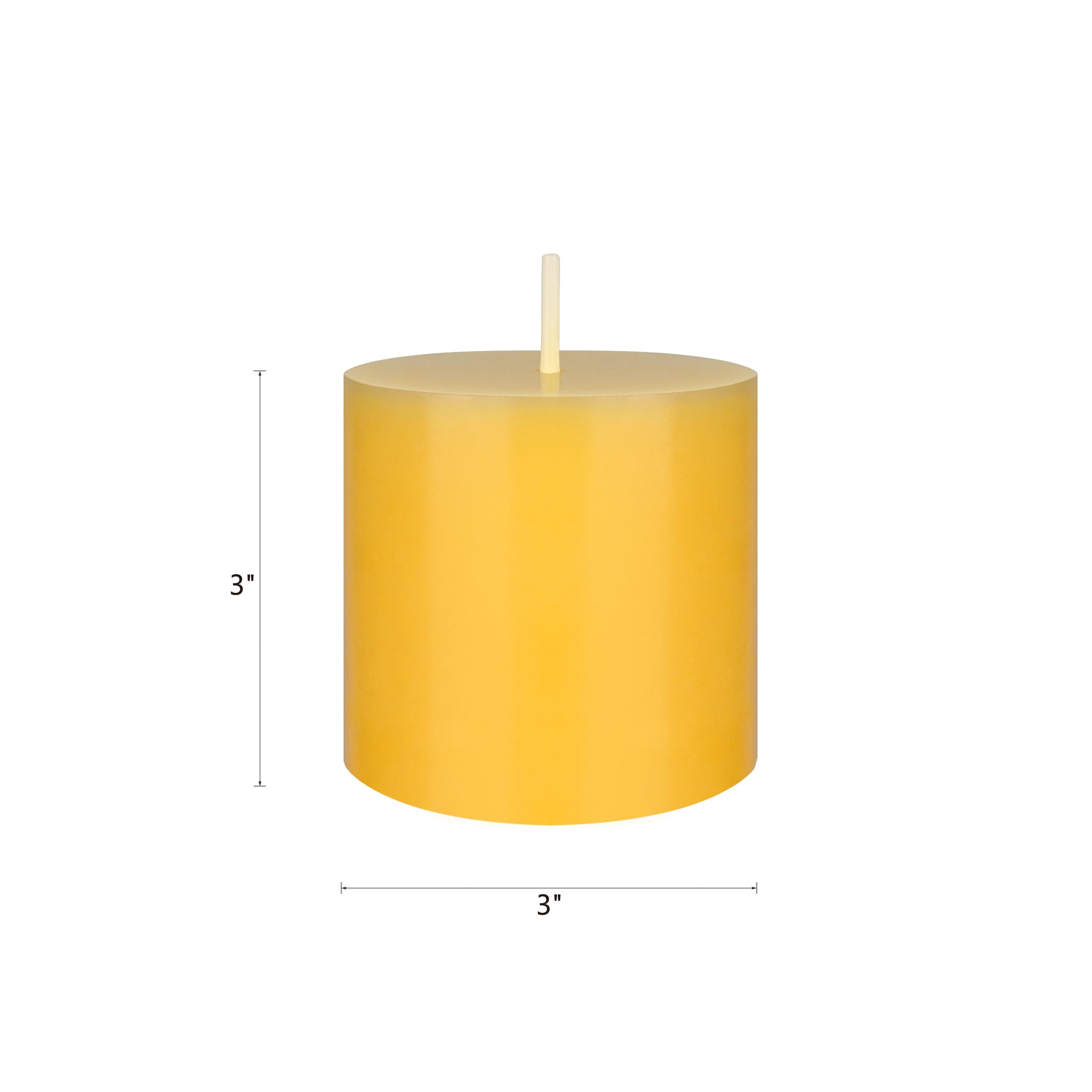 Premium Citronella Scented Pillar Candles - Set of 3 Hand-Poured Wax Candles (3
