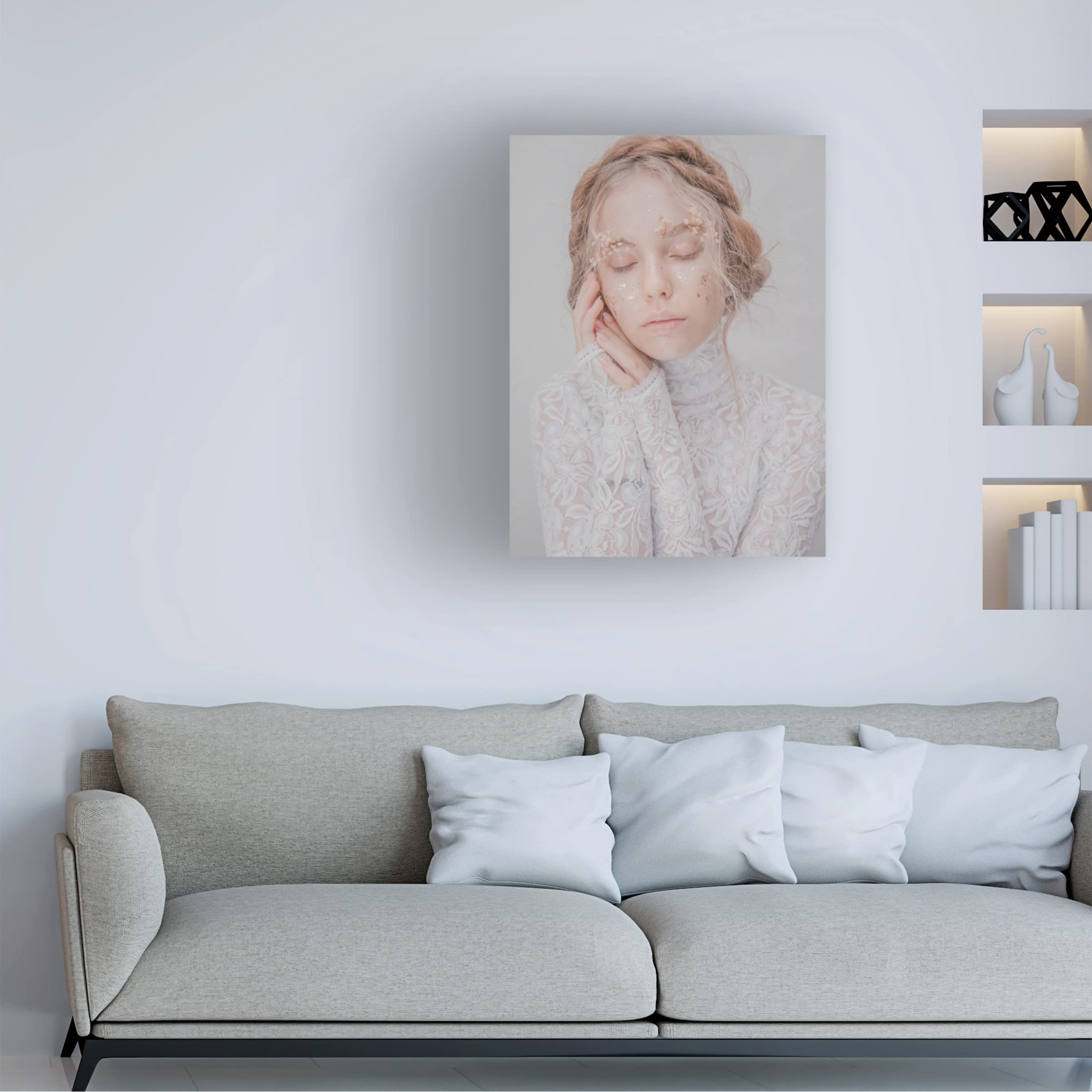 Trademark Fine Art 'Sleeping Beauty' Canvas Wall Art by Michaela Durisova - Romantic Bedroom Decor & Gift for Art Lovers