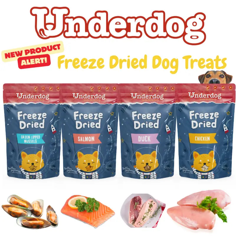 Premium Freeze Dried Dog Treats - 4 Natural Flavors (50g) | Grain-Free, High Protein Training Snacks for Small & Large Dogs | Perfect for Training, Rewards & Dental Health