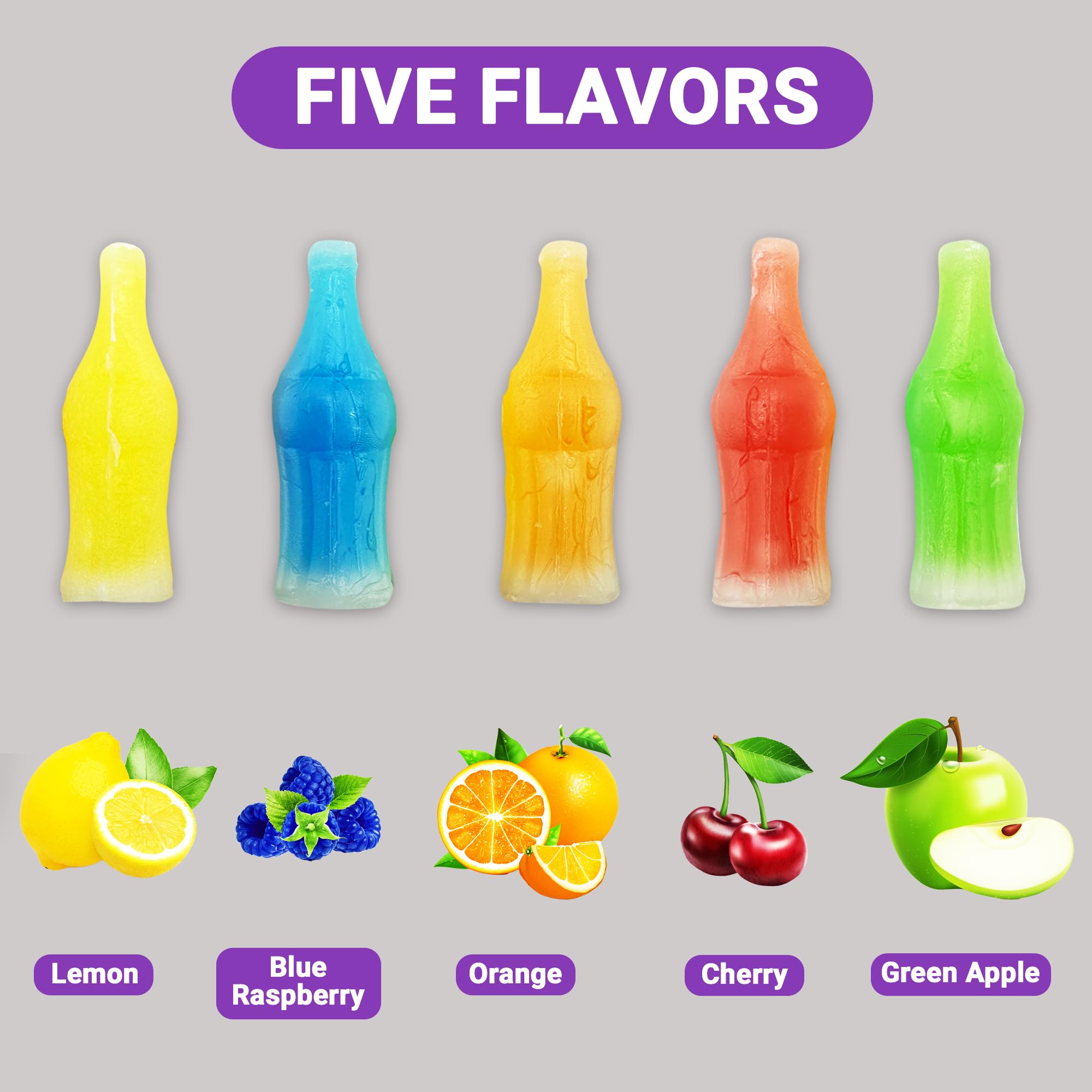 Retro Wax Candy Bottles - 1lb Variety Flavors for Old School Candy Lovers - Perfect for Parties & Nostalgic Gifts