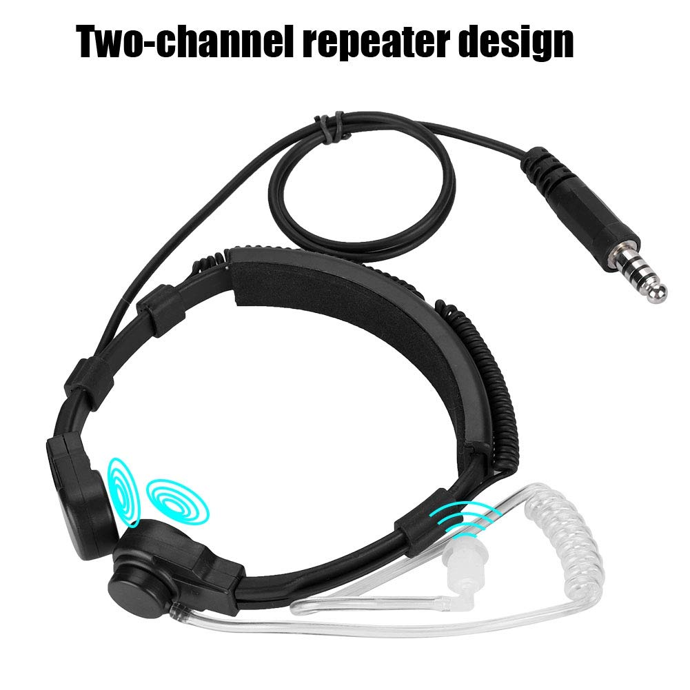 Ciciglow Tactical Walkie Talkie Headset with Throat Control - Compatible with Z-Tactical Bowman Elite II HD01 HD02 HD03 H50 H60 - Military Communication Headset for Outdoor Activities, Airsoft, Hunting & Security Operations