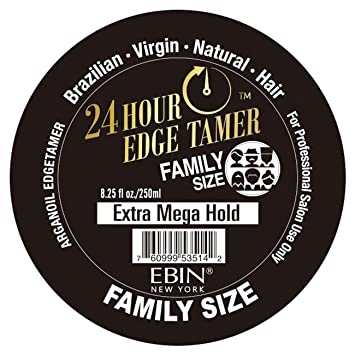 EBIN ULTRA EXTRA MEGA HOLD 24-Hour Edge Control Gel - 8 oz for Natural Hair, Braids & Weaves - Strong Hold for All-Day Frizz & Flyaway Control - Perfect for Styling, Sleek Looks & Protective Hairstyles