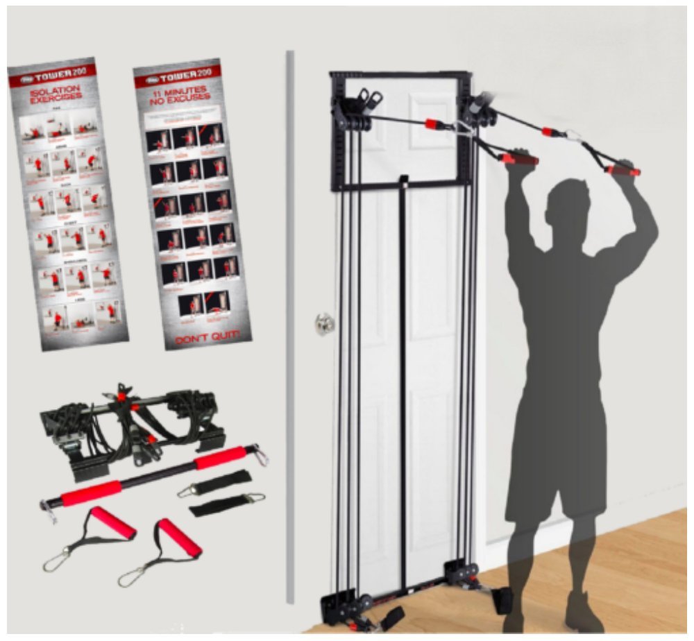 200-Piece Full Body Gym Fitness Set with Workout DVD & Free Straight Bar - Home Gym Equipment for Strength Training & Cardio Workouts