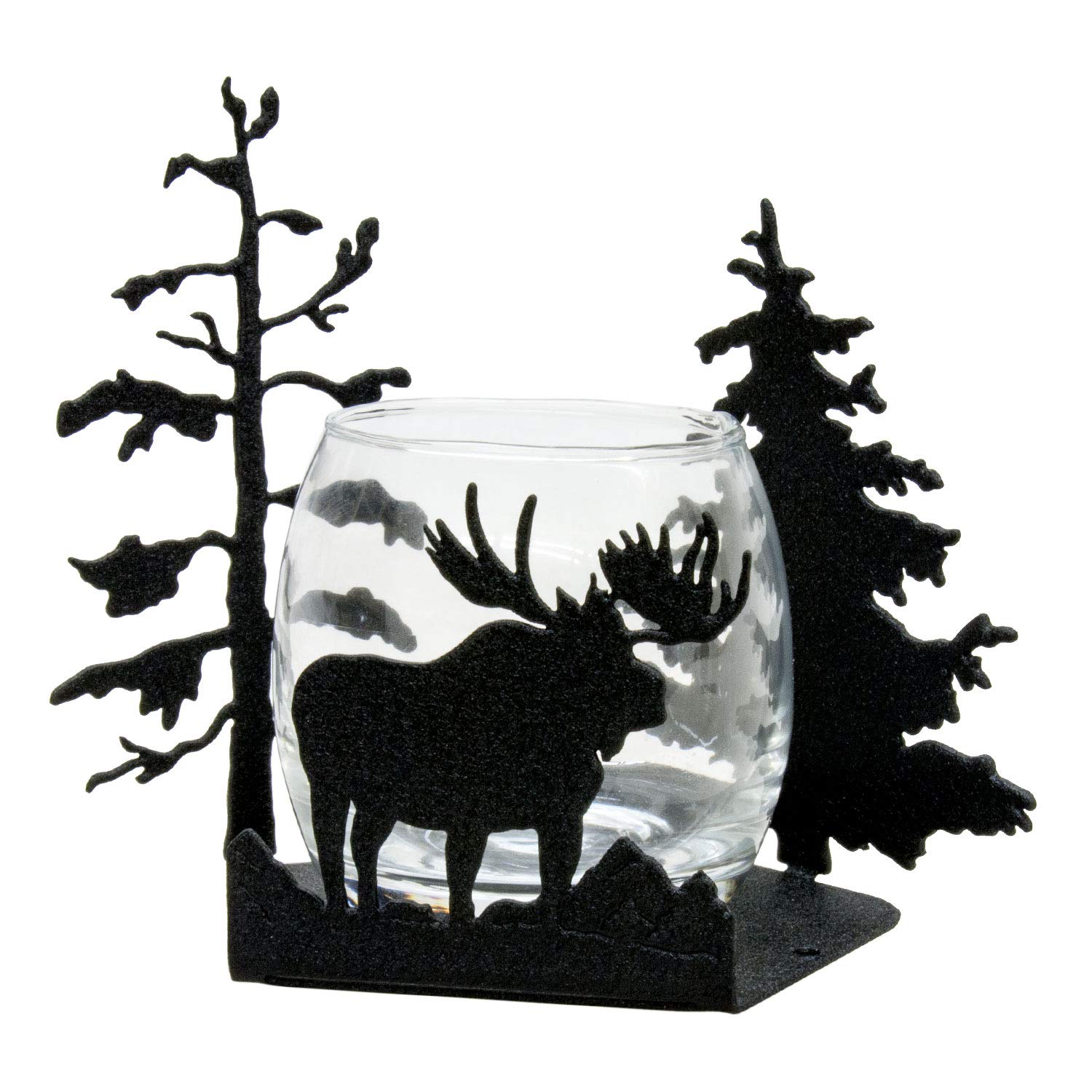 Premium Moose Candle Wrap - Elegant Tea Light & Votive Candle Holder for Home Decor, Christmas, Winter Cabin & Rustic Weddings