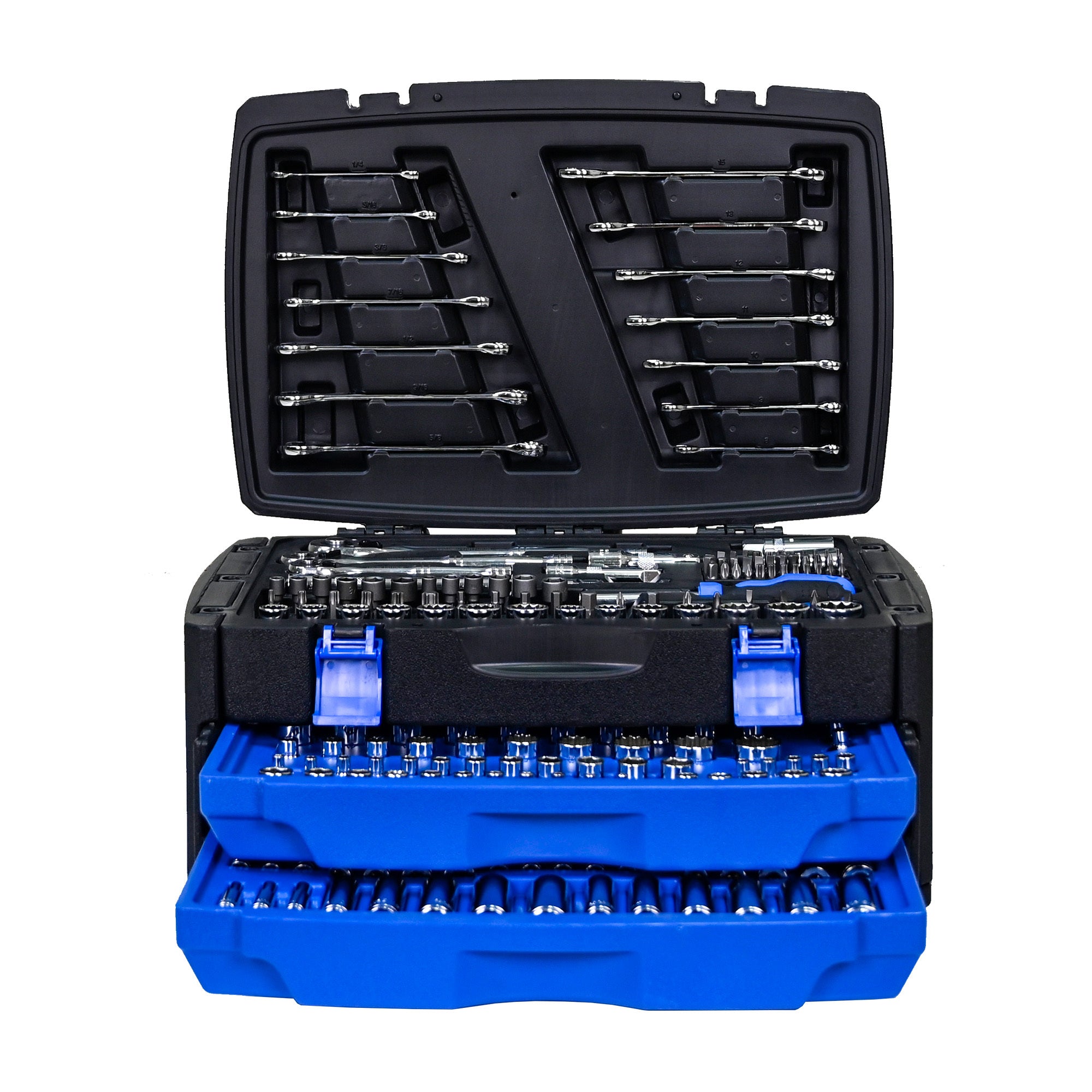 266-Piece Black Hand Tool Box Set - Complete Tool Kit for Home Repairs, DIY Projects & Automotive Maintenance